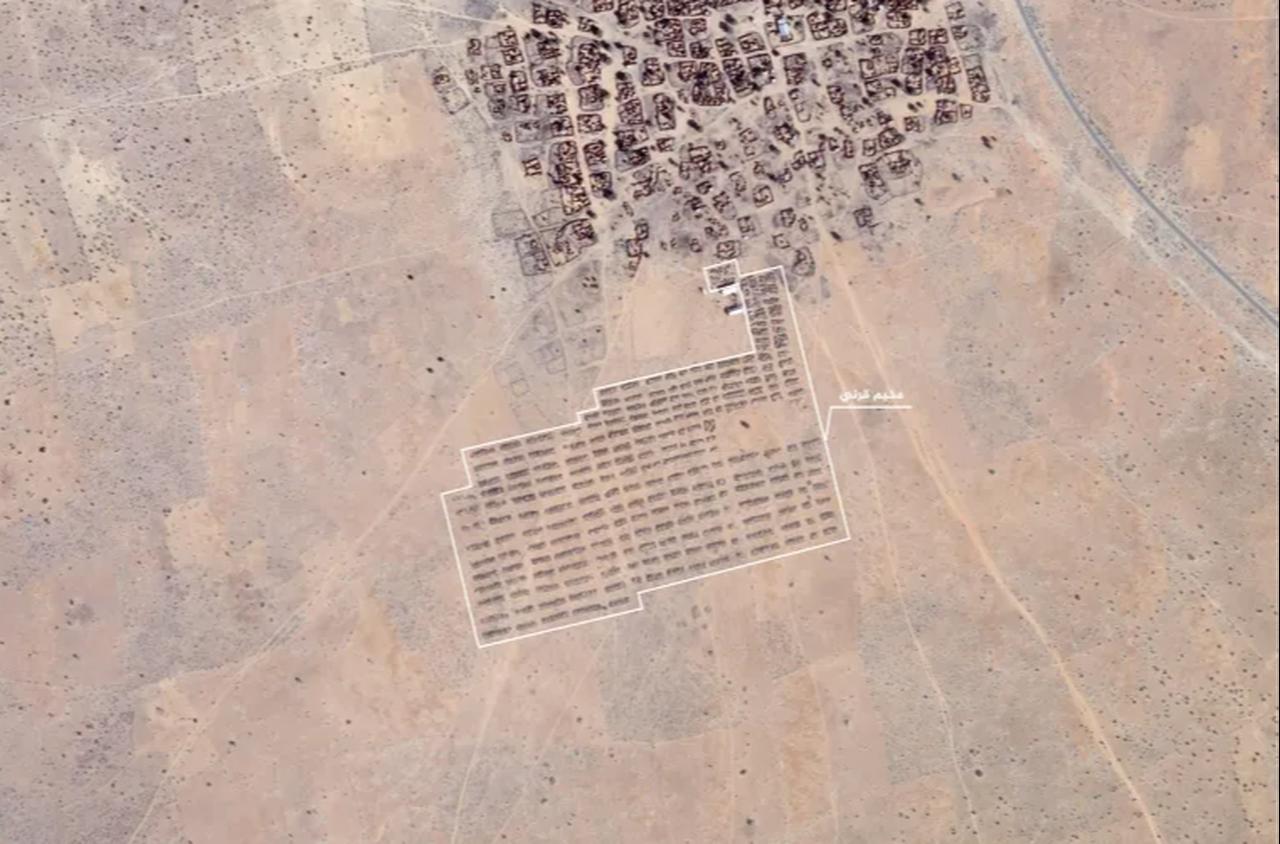 Images of the Qarni camp in Sudan’s North Darfur state in western Sudan on Dec. 14 (Photo via Al Jazeera using Planet Labs PBC)