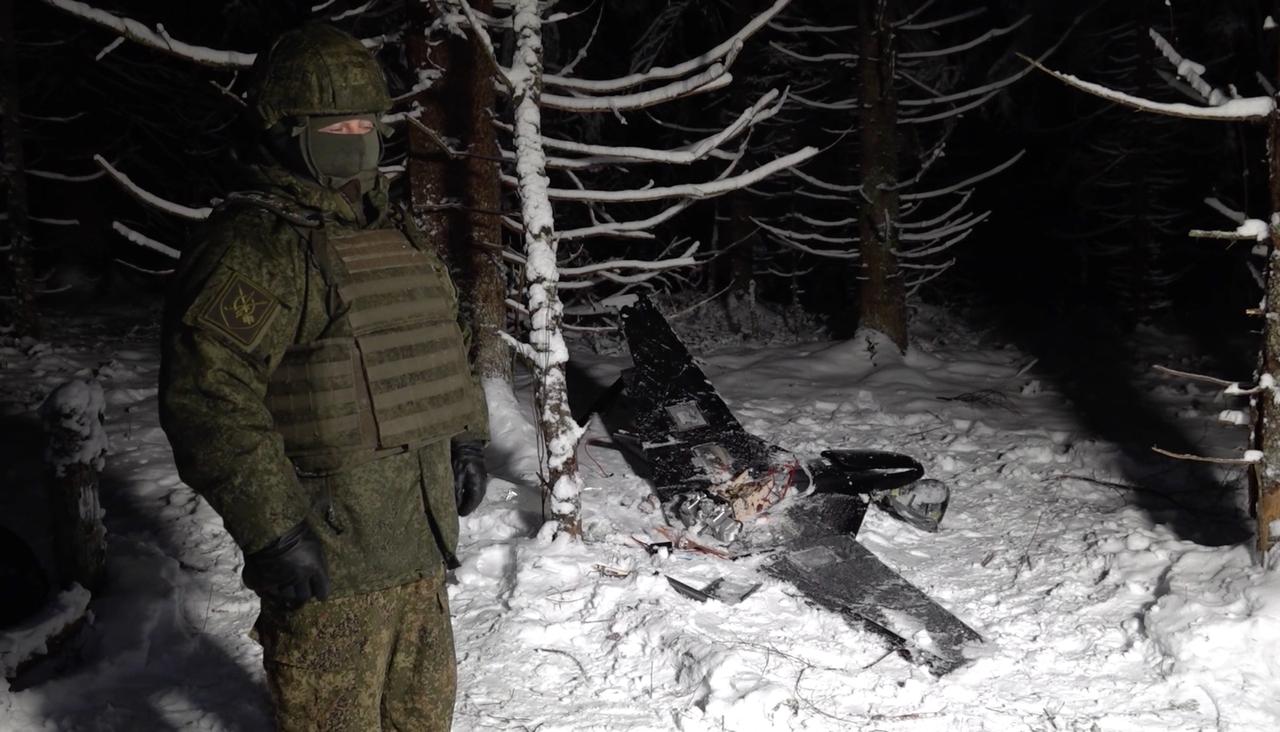 A screen grab from a video shows the wreckage of the craft in Novgorod, Russia on Dec. 31, 2025. (AA Photo)