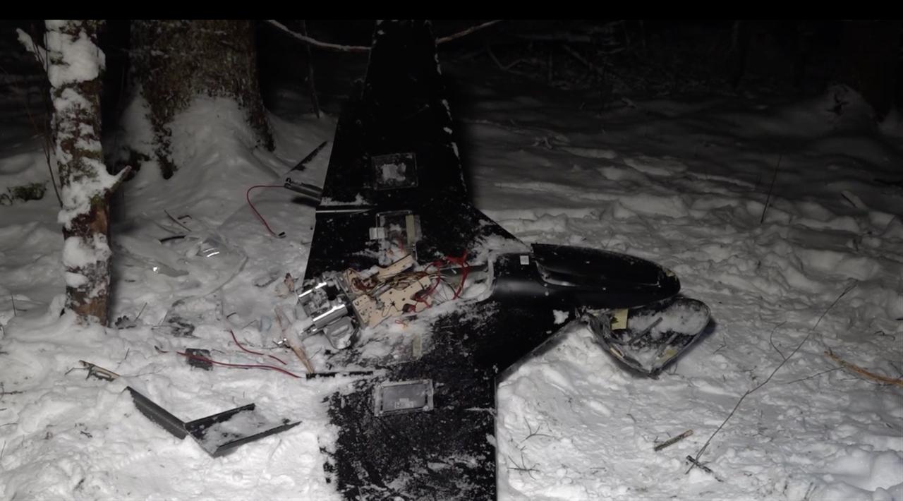 A screen grab from a video shows the wreckage of the craft in Novgorod, Russia on Dec. 31, 2025. (AA Photo)