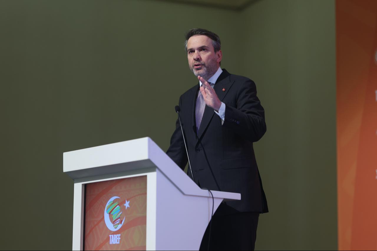 Energy and Natural Resources Minister Alparslan Bayraktar attended the Türkiye-Africa Business and Economic Forum hosted by the Ministry of Trade with the coordination of the African Union and organization of DEIK at the Istanbul Congress Center, Istanbul, Türkiye, Oct. 17, 2025. (AA Photo)
