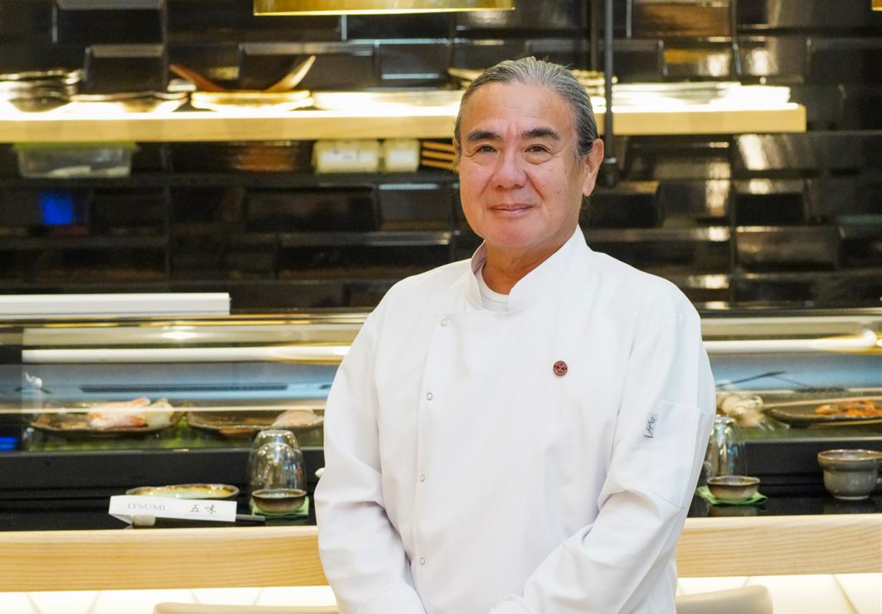 Chef Shunichi Horikoshi at Itsumi Japanese Restaurant in Istanbul, Türkiye. (Photo via Itsumi website)