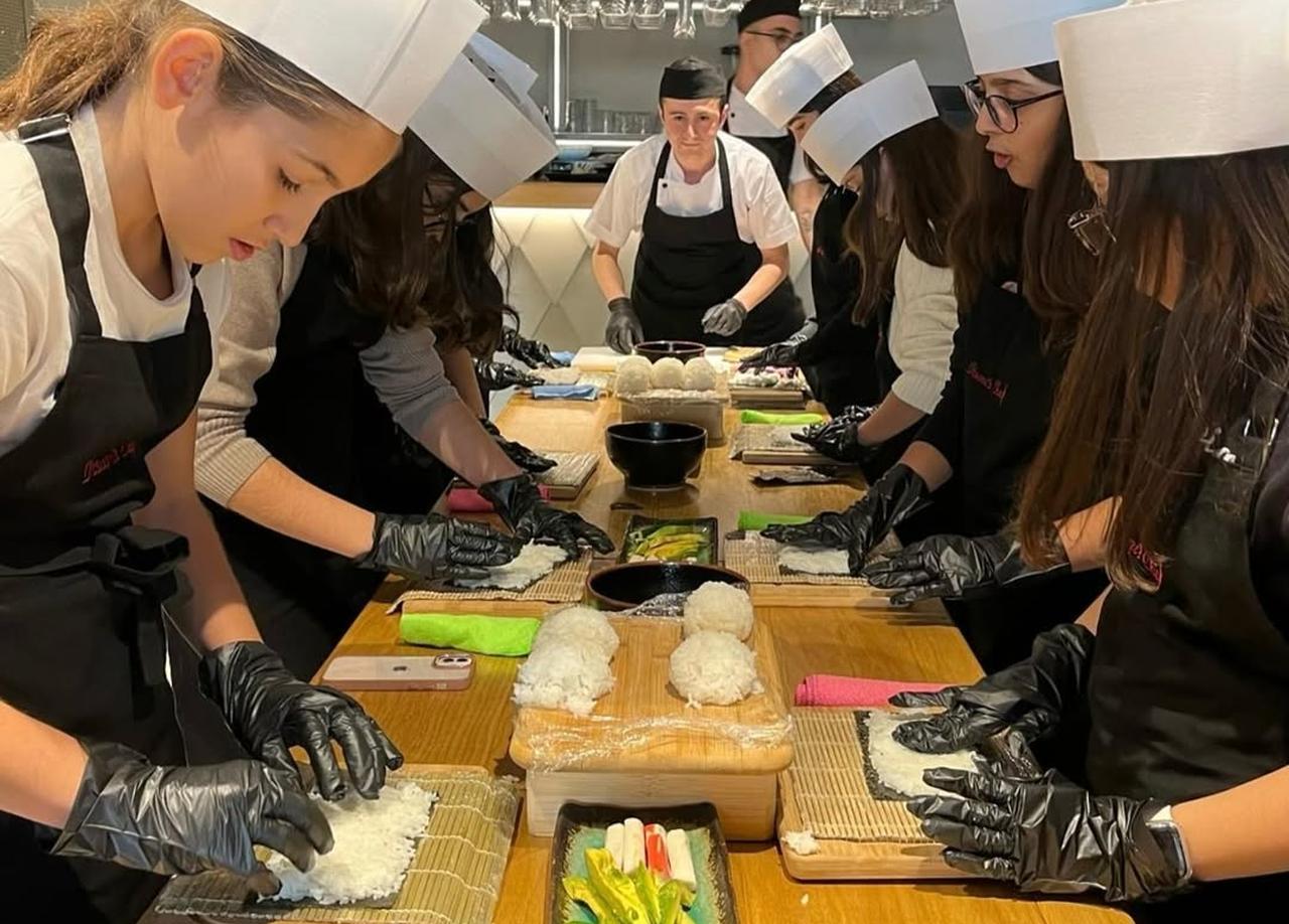 Children take part in a sushi-making workshop at Itsumi So in Istanbul, Türkiye, Feb. 7, 2025. (Photo via Instagram/@itsumisoetiler)
