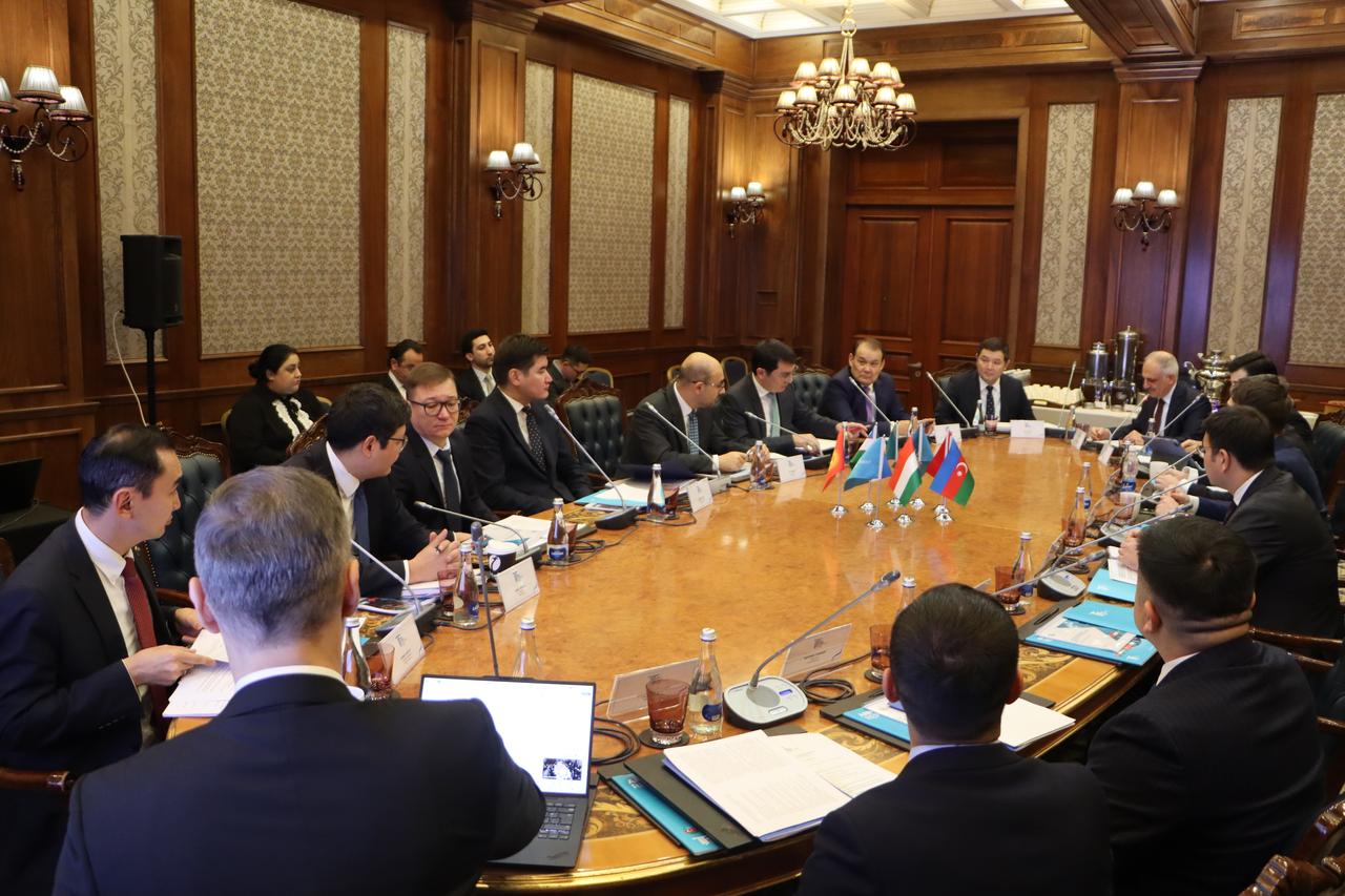 The board of governors of the Turkic Investment Fund (TIF) announces launch of its operational activities during a board meeting in Bishkek Kyrgyzstan, Dec. 5, 2025. (Turkic Investment Fund / AA Photo)