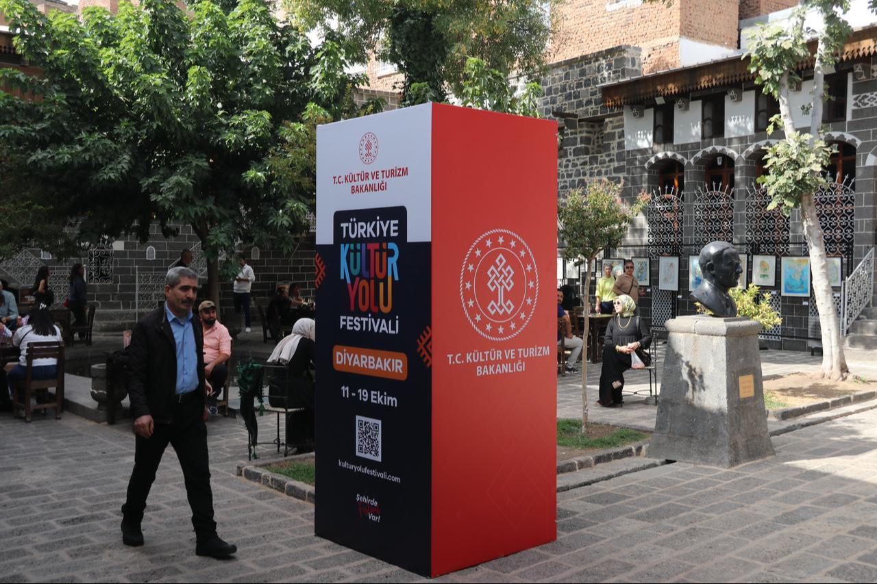 A general view of the Ziya Gokalp House Museum courtyard during the Diyarbakir Culture Route Festival, which continues across the city, Oct. 11, 2025. (AA Photo)