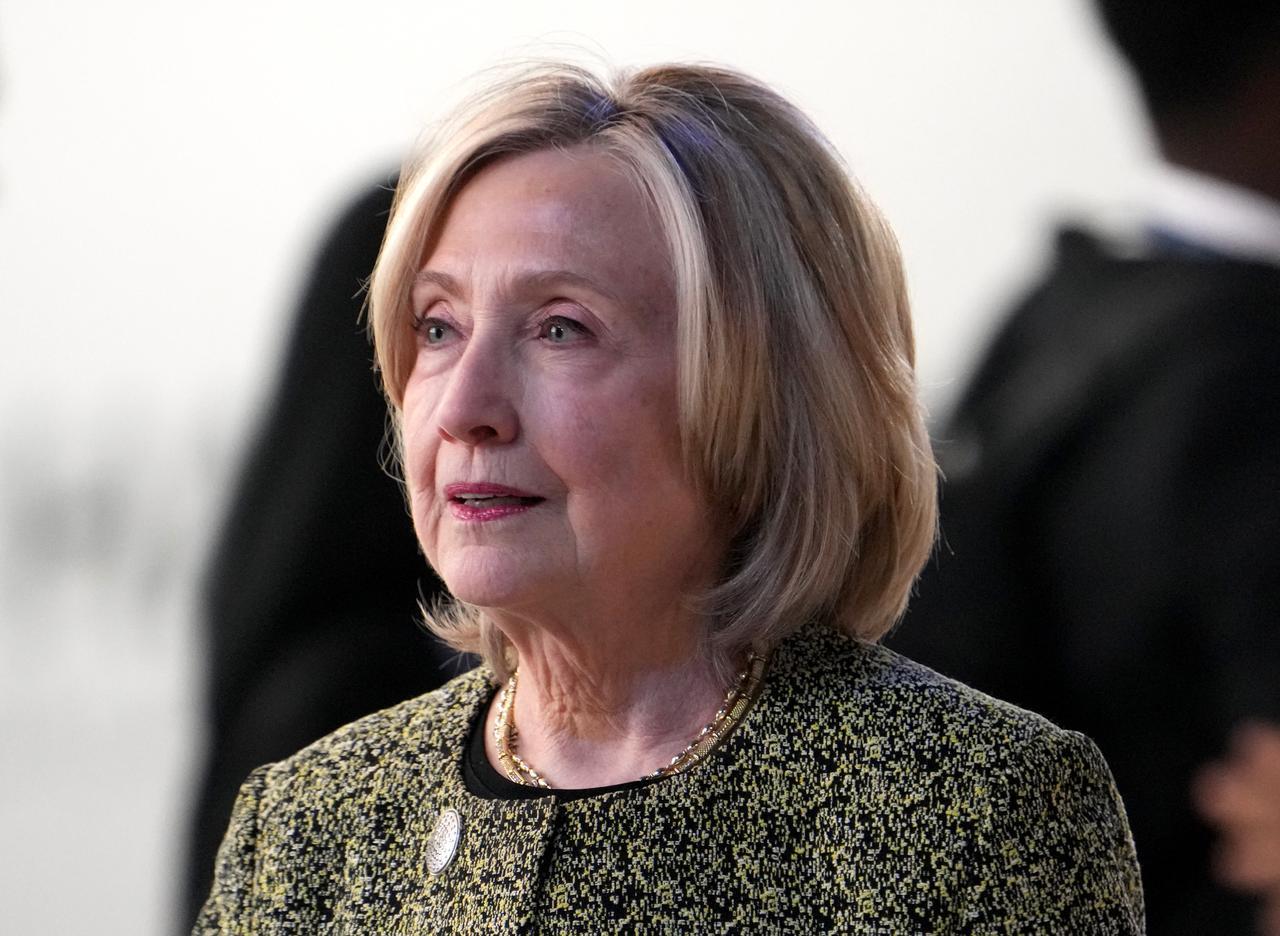 Picture of Hillary Clinton, Former US Secretary of the United States, arriving at the opening of Doha Forum in Qatar, December 06, 2025. (AFP Photo)