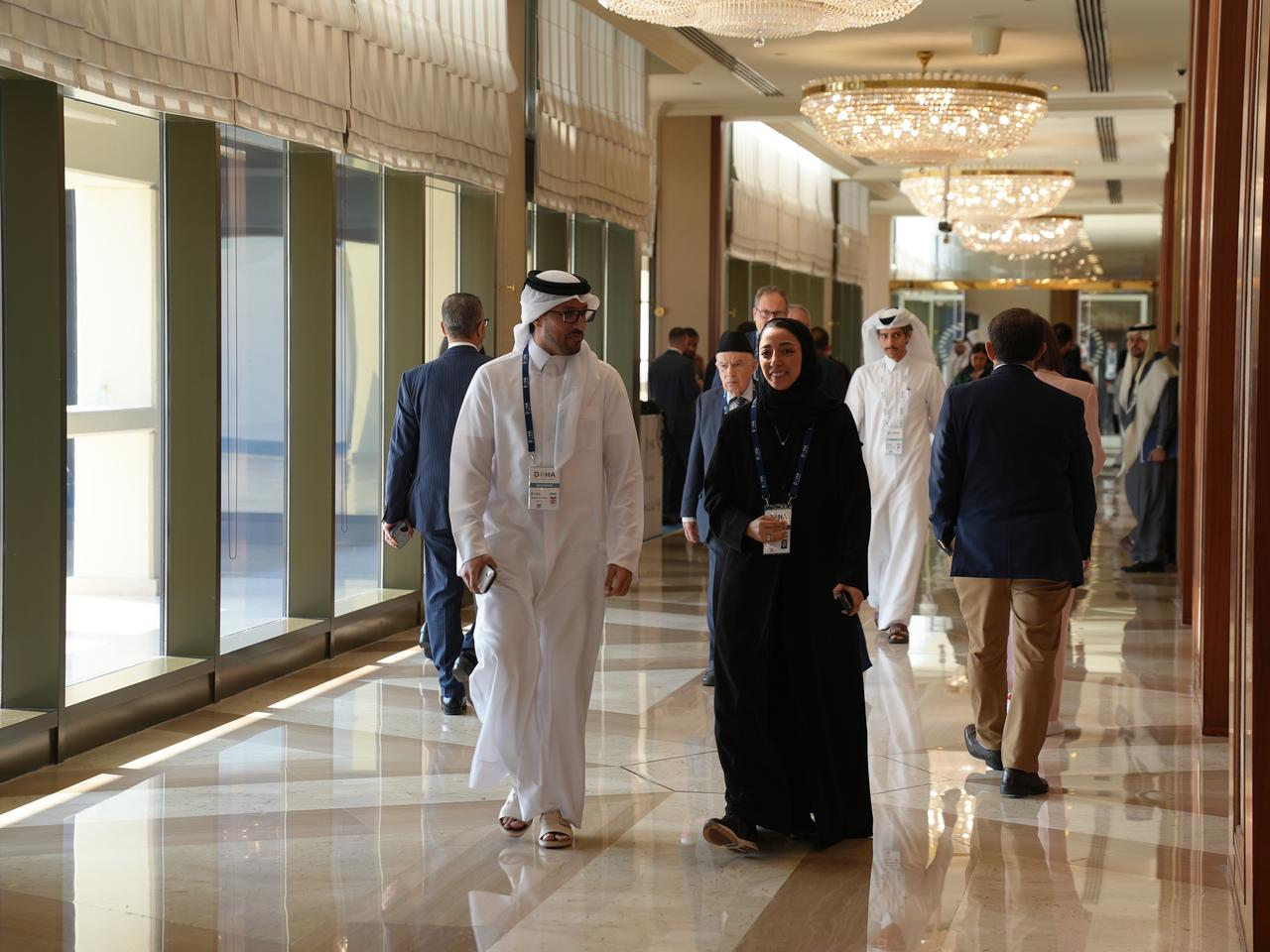 Participants attend a session held as part of the 23rd edition of the Doha Forum in Doha, Qatar on Dec. 7, 2025. (AA Photo)