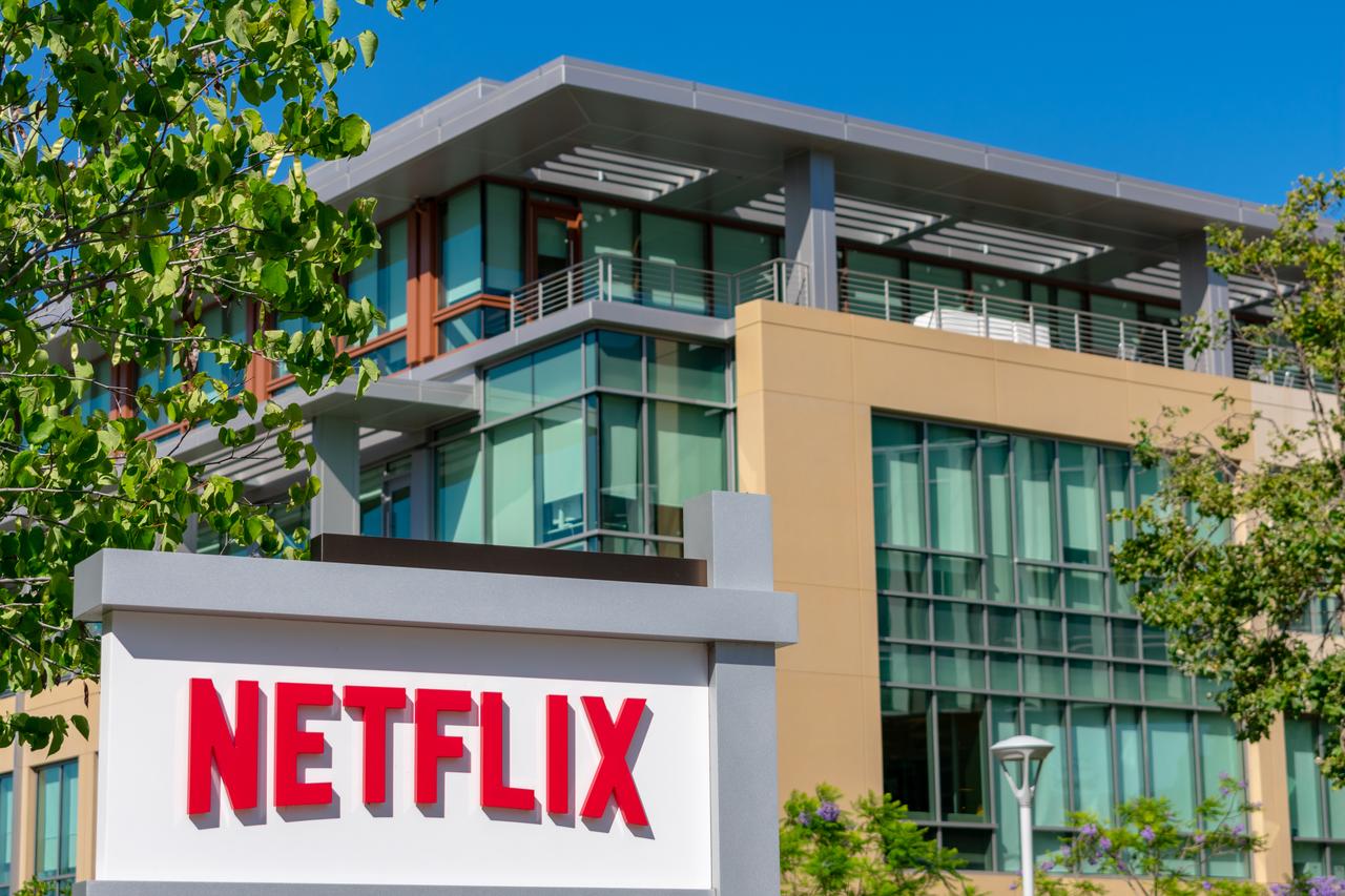 Exterior view of Netflix headquarters in Los Gatos, California, US. (Adobe Stock Photo)