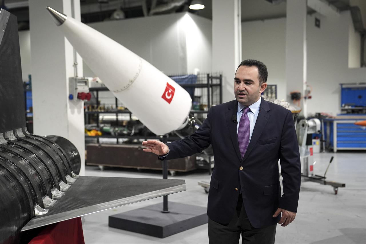 DeltaV Space Technologies General Manager Mehmet Kahraman, speaking to a state-run Anadolu Agency (AA) reporter, Dec. 8, 2025. (AA Photo)