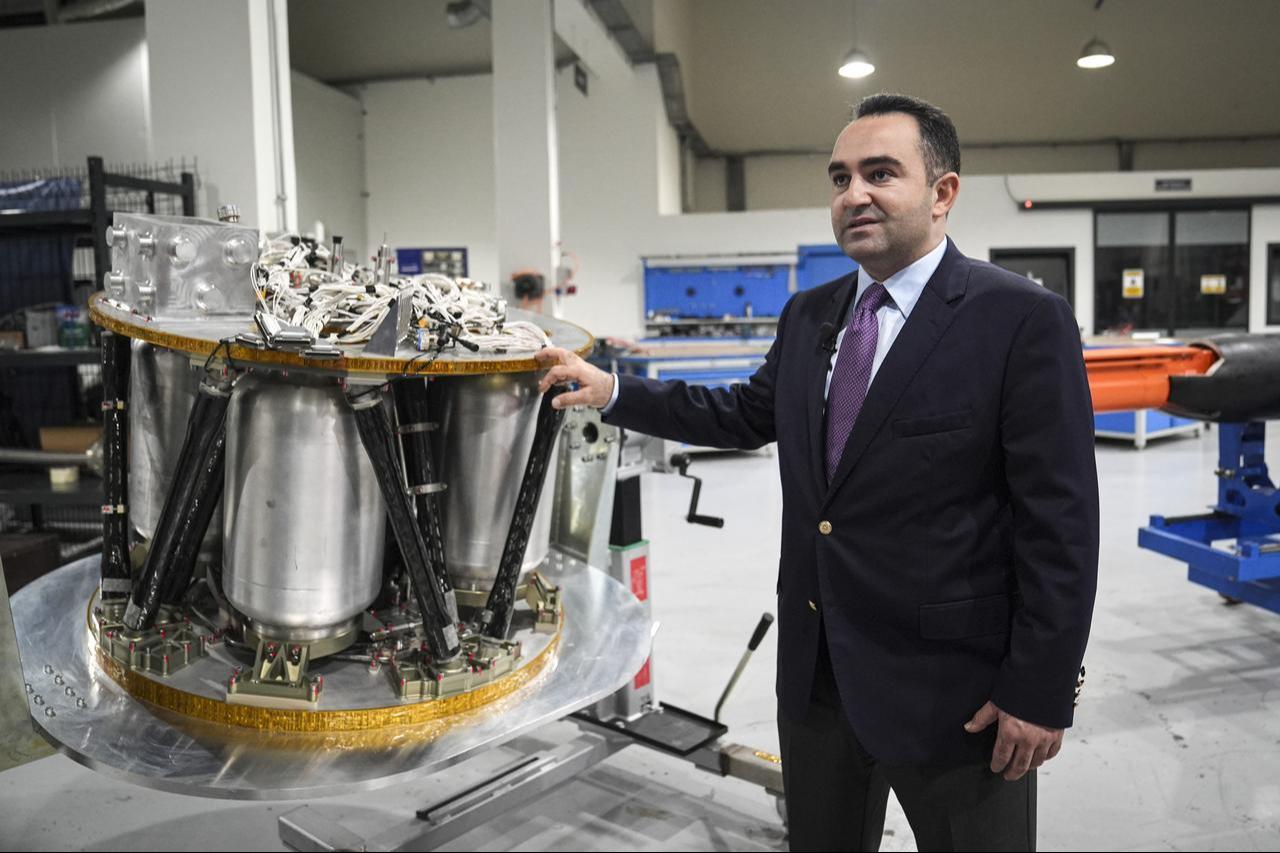 DeltaV Space Technologies General Manager Mehmet Kahraman, speaking to a state-run Anadolu Agency (AA) reporter, Dec. 8, 2025. (AA Photo)