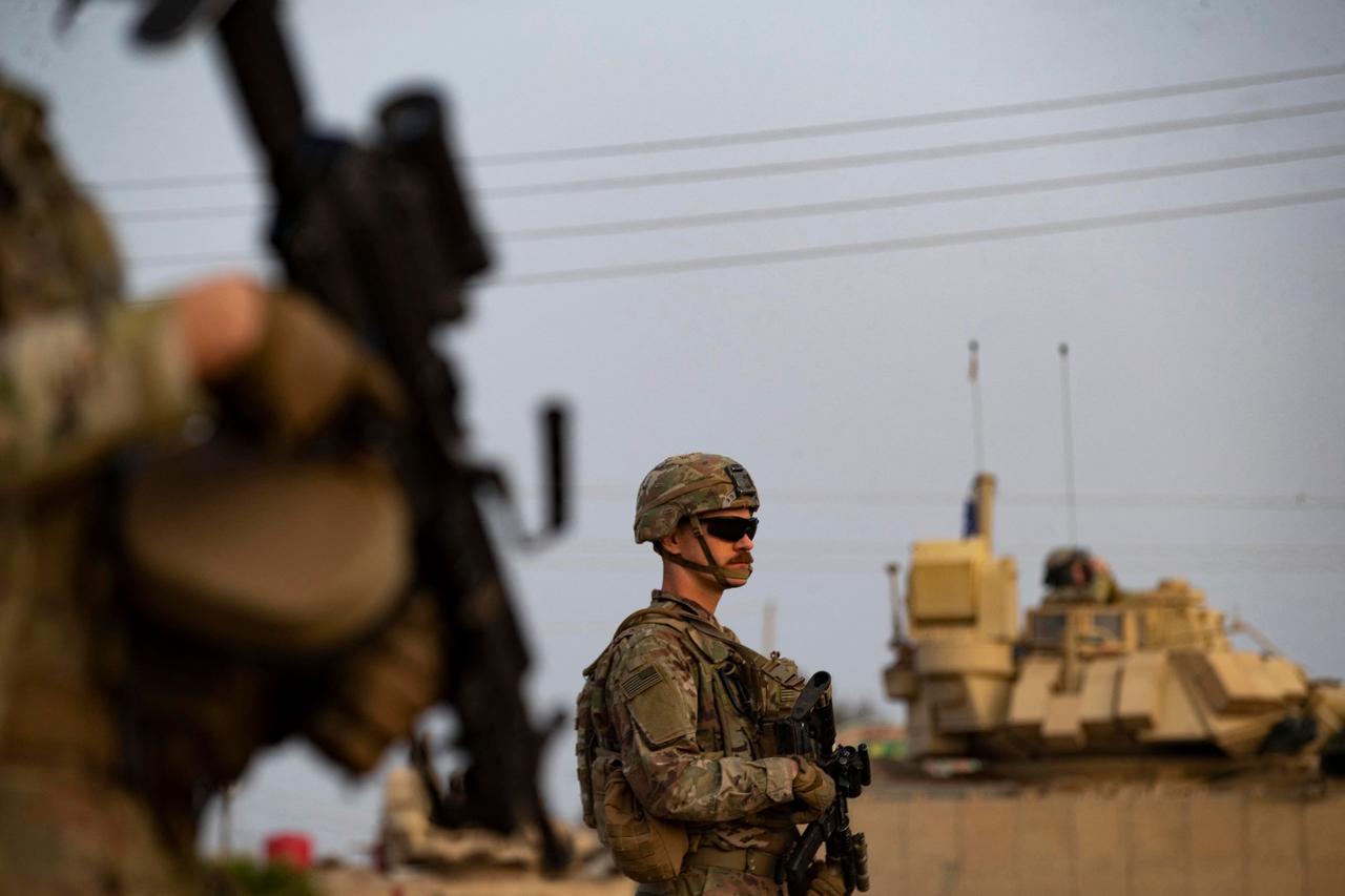 U.S. forces patrol in the vicinity of the town of Tall Maruf, in Syria's northeastern Al-Hasakah province, December 15, 2022. (AFP Photo)