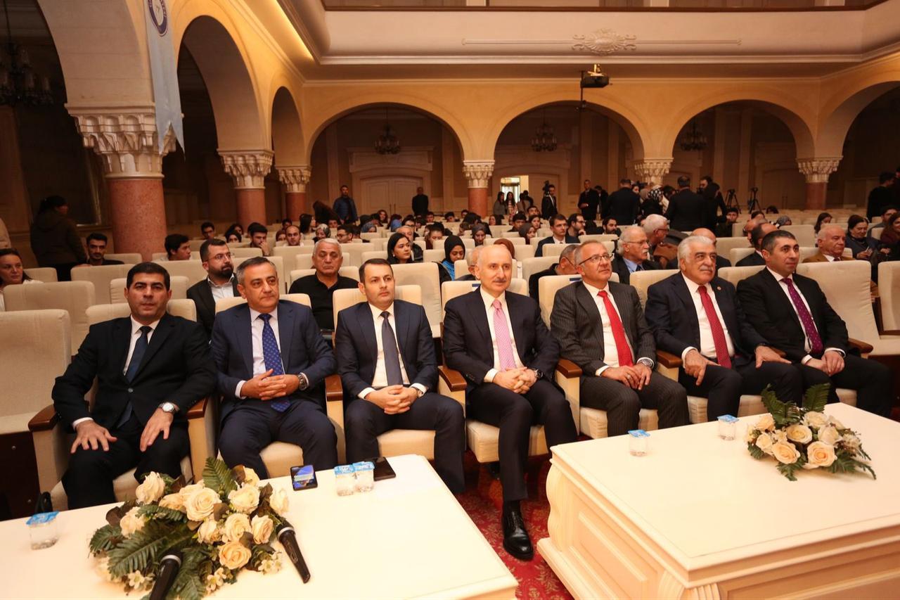 Adil Karaismailoglu (C), chair of the Turkish parliament’s Public Works, Zoning, Transportation and Tourism Commission, at an event at Gazi University in Ankara, Türkiye on Dec. 9, 2025. (Photo via X/akaraismailoglu)