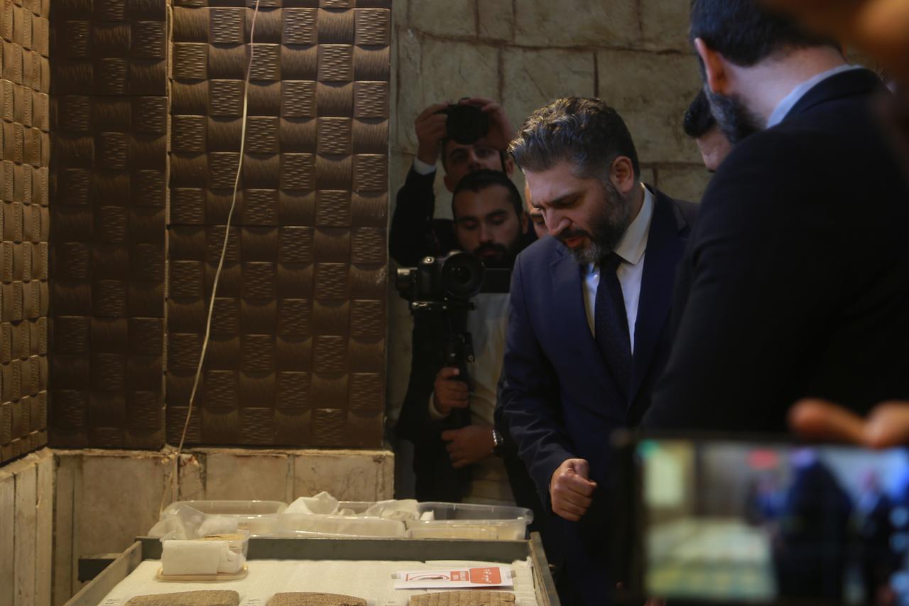 Syrian Minister of Culture Mohammed Yassin Saleh is seen in Idlib Museum in Idlib, Syria, Dec. 3, 2025. (AA Photo)