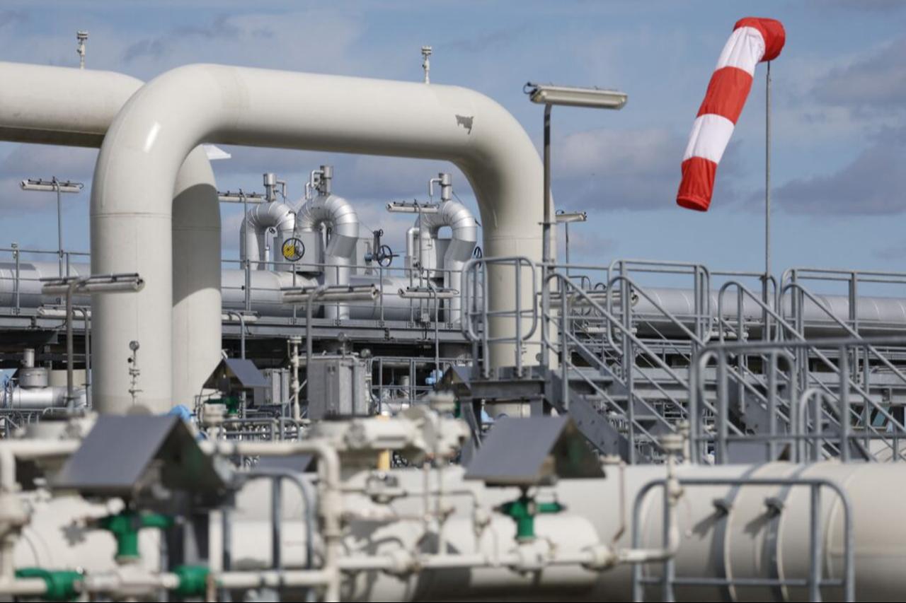 Facilities to receive and distribute natural gas are pictured on the grounds of gas transport and pipeline network operator Gascade in Lubmin, Germany, Aug. 30, 2022. (AFP Photo)