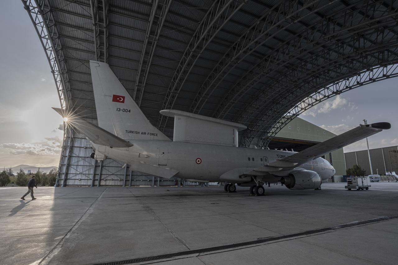 Turkish Air Forces Airborne Warning Control (AWACS) aircraft in Konya, Türkiye on 11 May, 2025. (AA Photo)