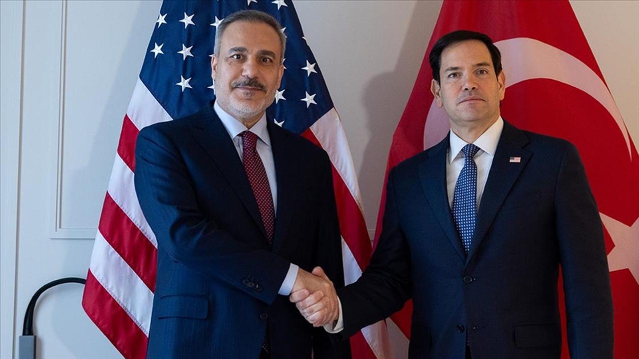Foreign Minister Hakan Fidan and U.S. Secretary of State Secretary Marco Rubio meet in Washington, United States on March 25, 2025. (AA Photo)
