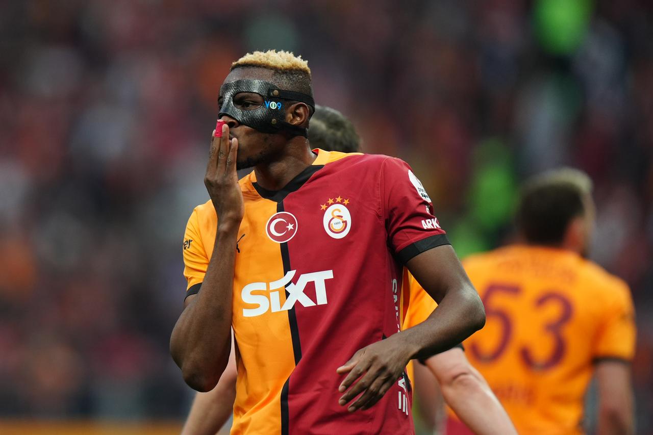 Victor Osimhen celebrates his goal during the Trendyol Super Lig match between Galatasaray and Net Global Sivasspor at Rams Park on May 3, 2025. (AA Photo)