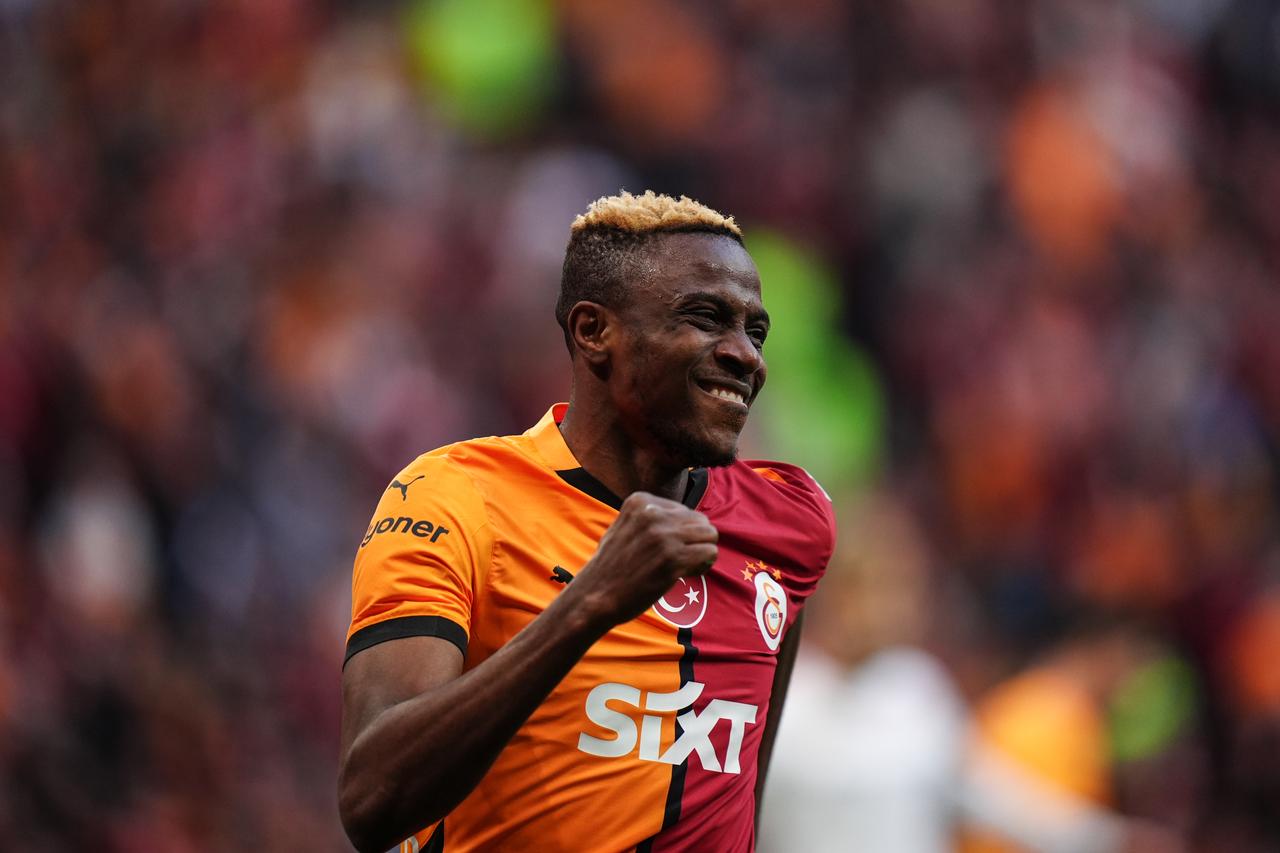 Victor Osimhen celebrates his goal during the Trendyol Super Lig match between Galatasaray and Net Global Sivasspor at Rams Park on May 3, 2025. (AA Photo)