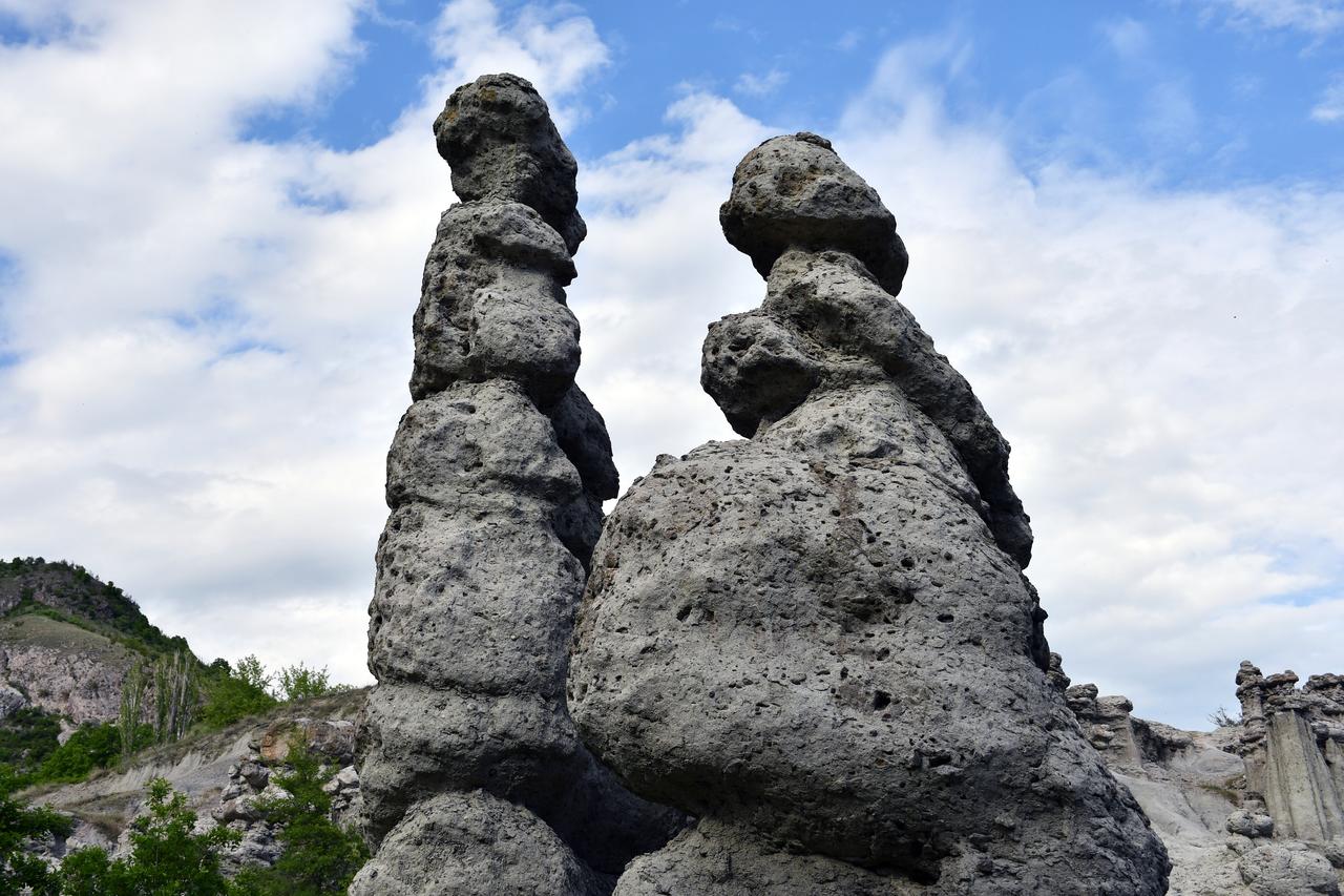 A view of "The Petrified Wedding", rock formations located in the village of Kuklitsa in Kratova Municipality, North Macedonia, May 9, 2025. (AA Photo)