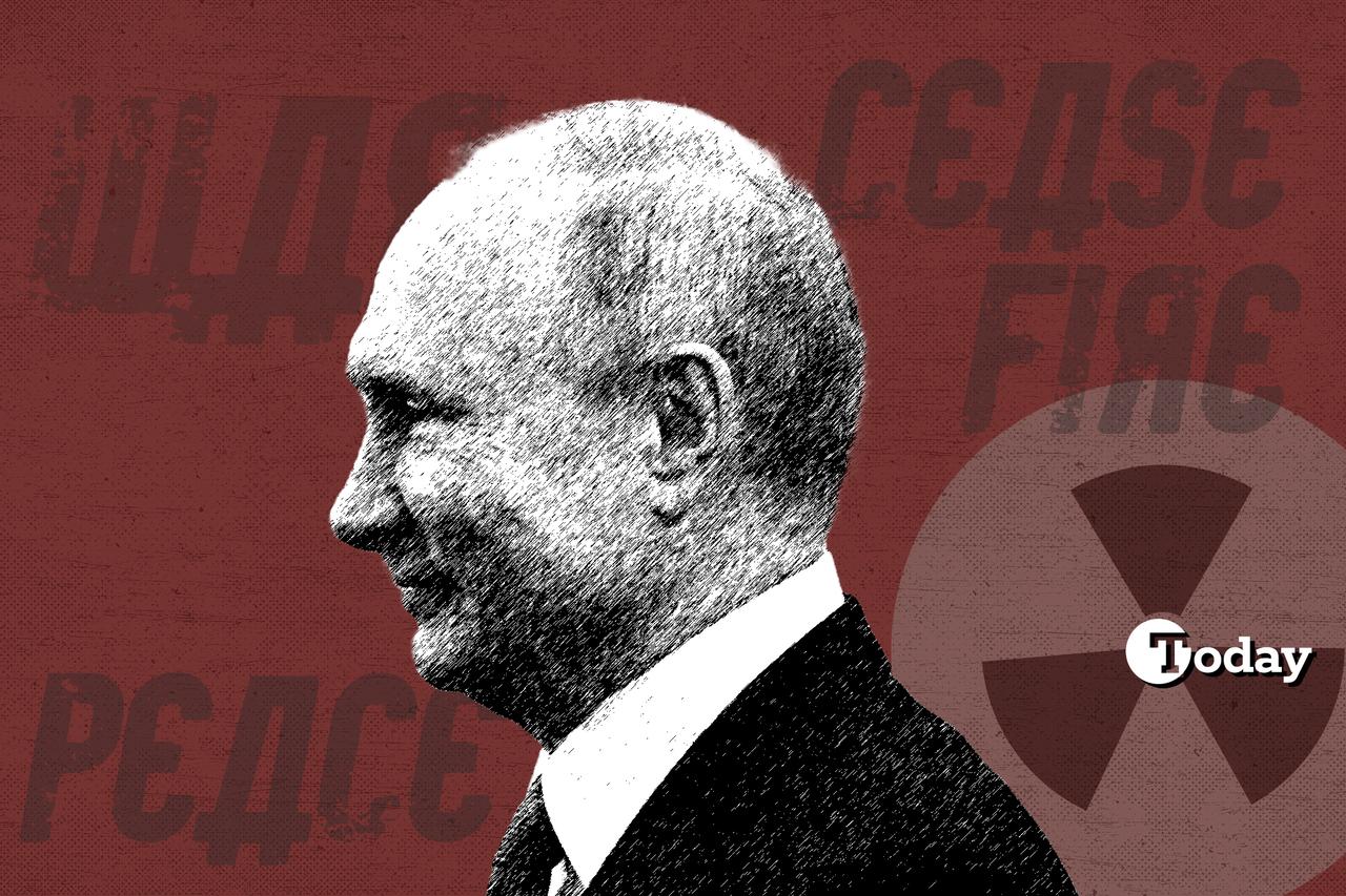 A collage showing Russias President Vladimir Putin (Türkiye Today team)