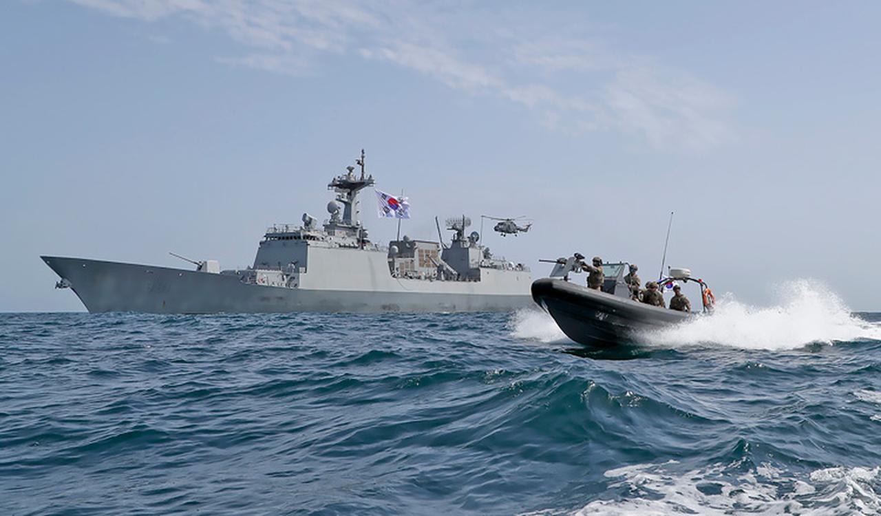 Daewoo Shipbuilding and Marine Engineering Co., Ltd (DSME) revealed its planned light aircraft carrier, called CVX, which reportedly meets operational needs for the Republic of Korea Navy (ROKN) during MADEX in Busan, on June 9th, 2021. (Photo via X / @Foxtrot19_RADAR)