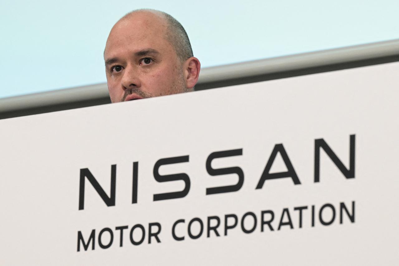 Ivan Espinosa, CEO of Japanese automaker Nissan, attends a press conference to announce the company's fiscal 2024 full-year results, at their headquarters in the city of Yokohama, Kanagawa prefecture on May 13, 2025. (AFP Photo)