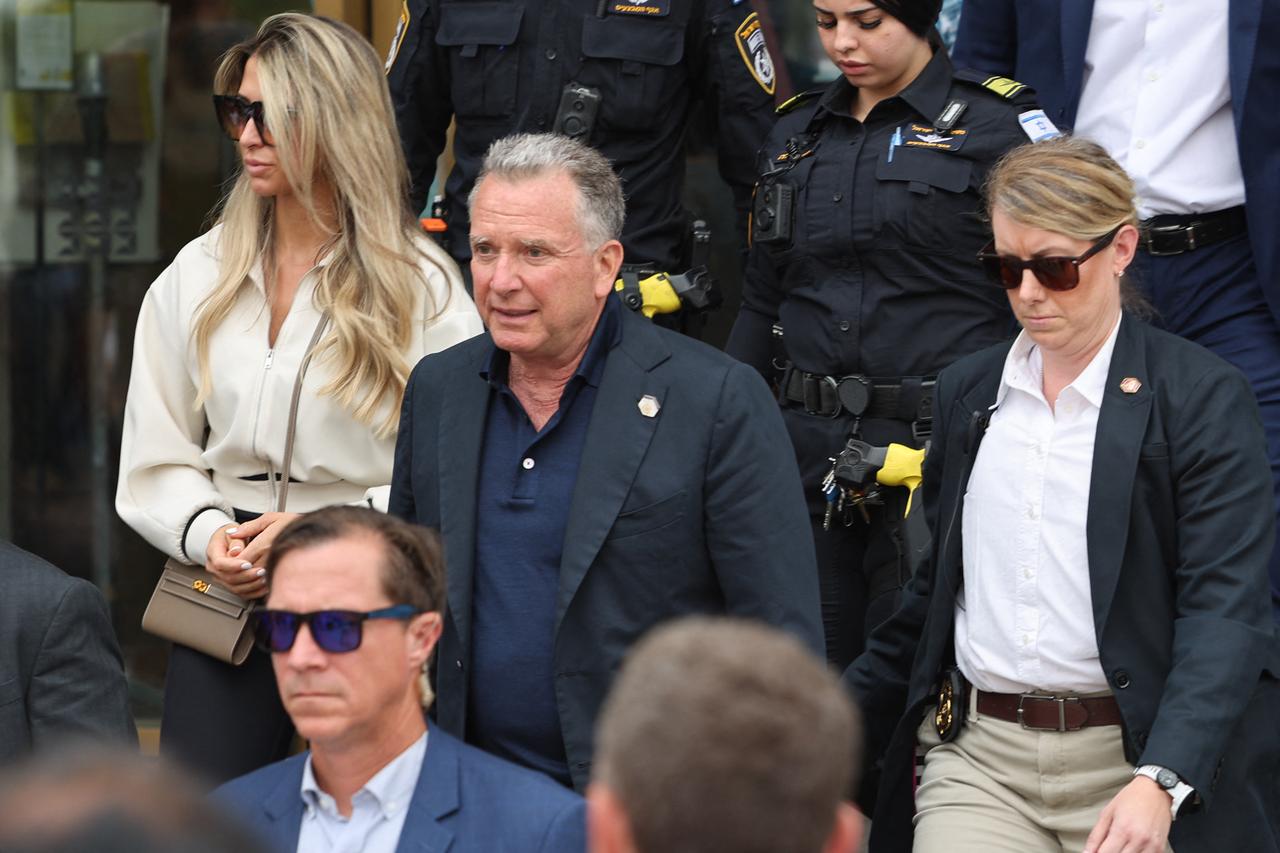 US Special Envoy to the Middle East Steve Witkoff leaves after a meeting with relatives of hostages held in Gaza since October 2023, at the Hostages Square in Tel Aviv, on May 13, 2025. (AFP Photo)