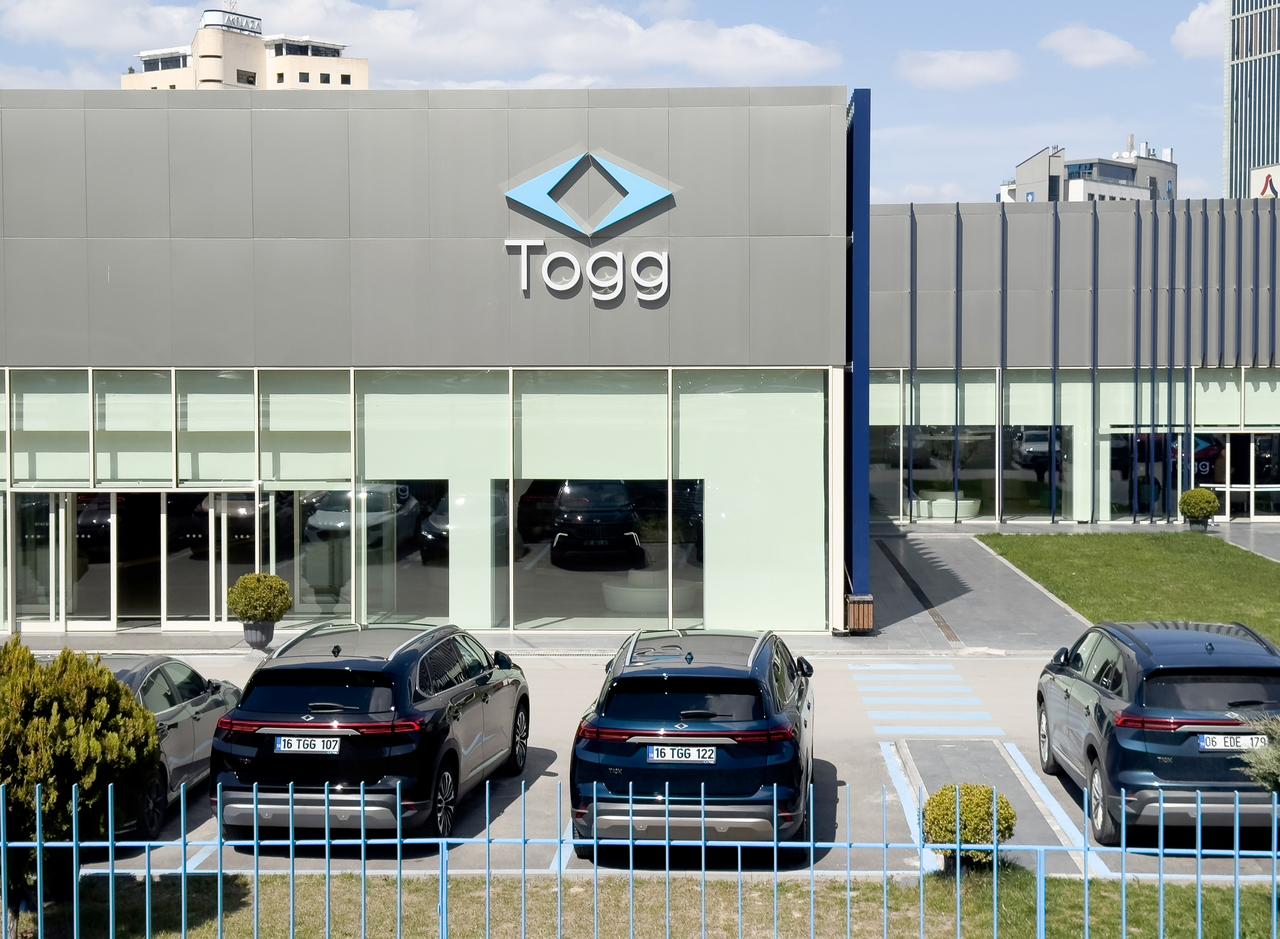 Togg electric vehicles parked outside the Turkish automaker’s showroom in Ankara, Türkiye, on March 25, 2024. (Adobe Stock Photo)