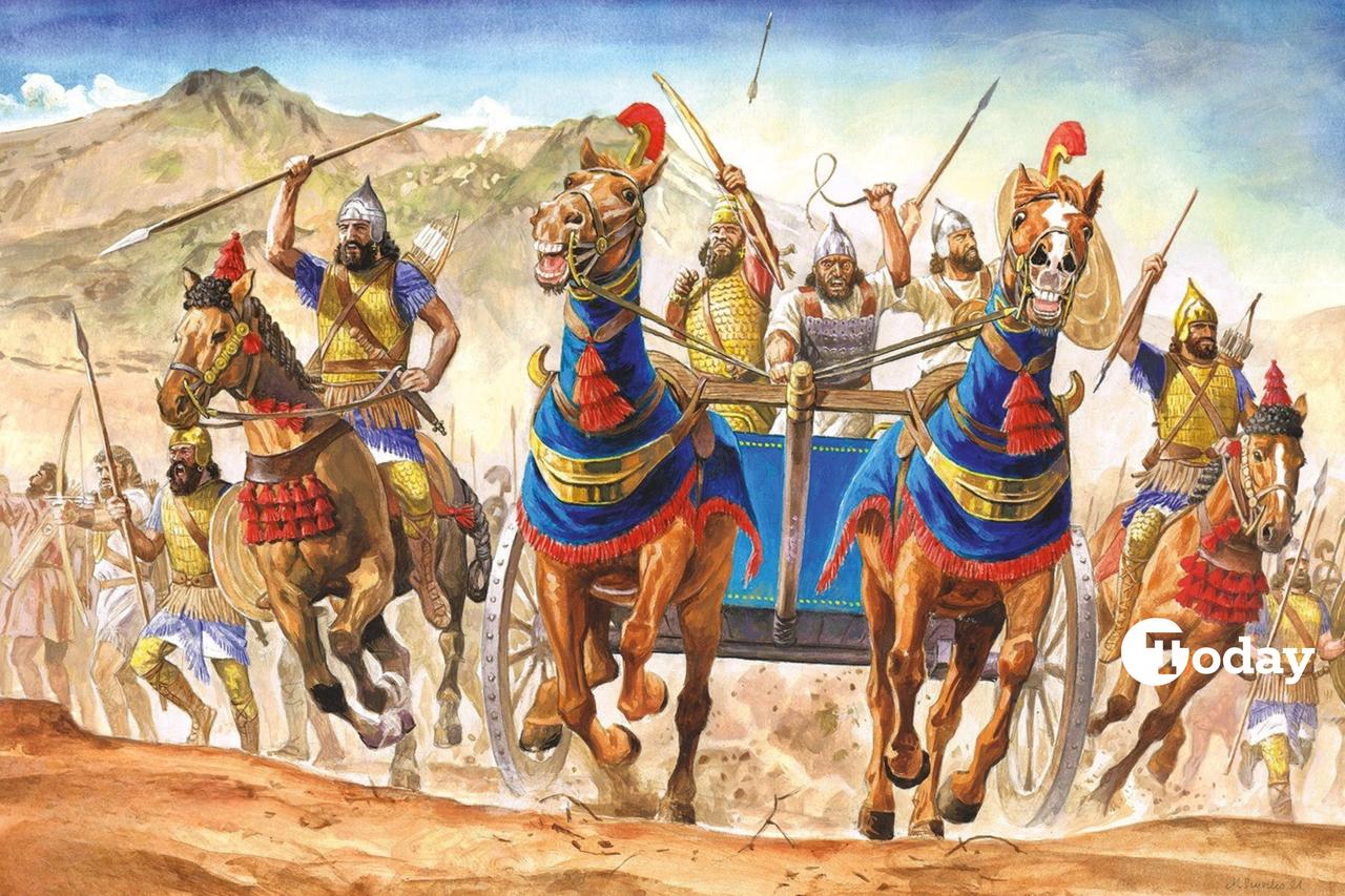 Artists impression of the Battle of Waush (714 B.C.), between the Neo-Assyrian Empire and the Kingdom of Urartu. (Illustrated by Marek Szyszko)