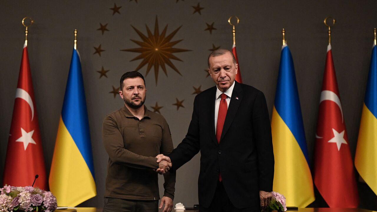 Ukraines President Volodymyr Zelensky holds a press conference in Kyiv on May 13, 2025, amid the Russian invasion of Ukraine. Zelensky urged the United States to levy its most hard-hitting package of sanctions on Moscow if Russian President rejects a call to meet in Turkey this week. (Photo by Genya SAVILOV / AFP)