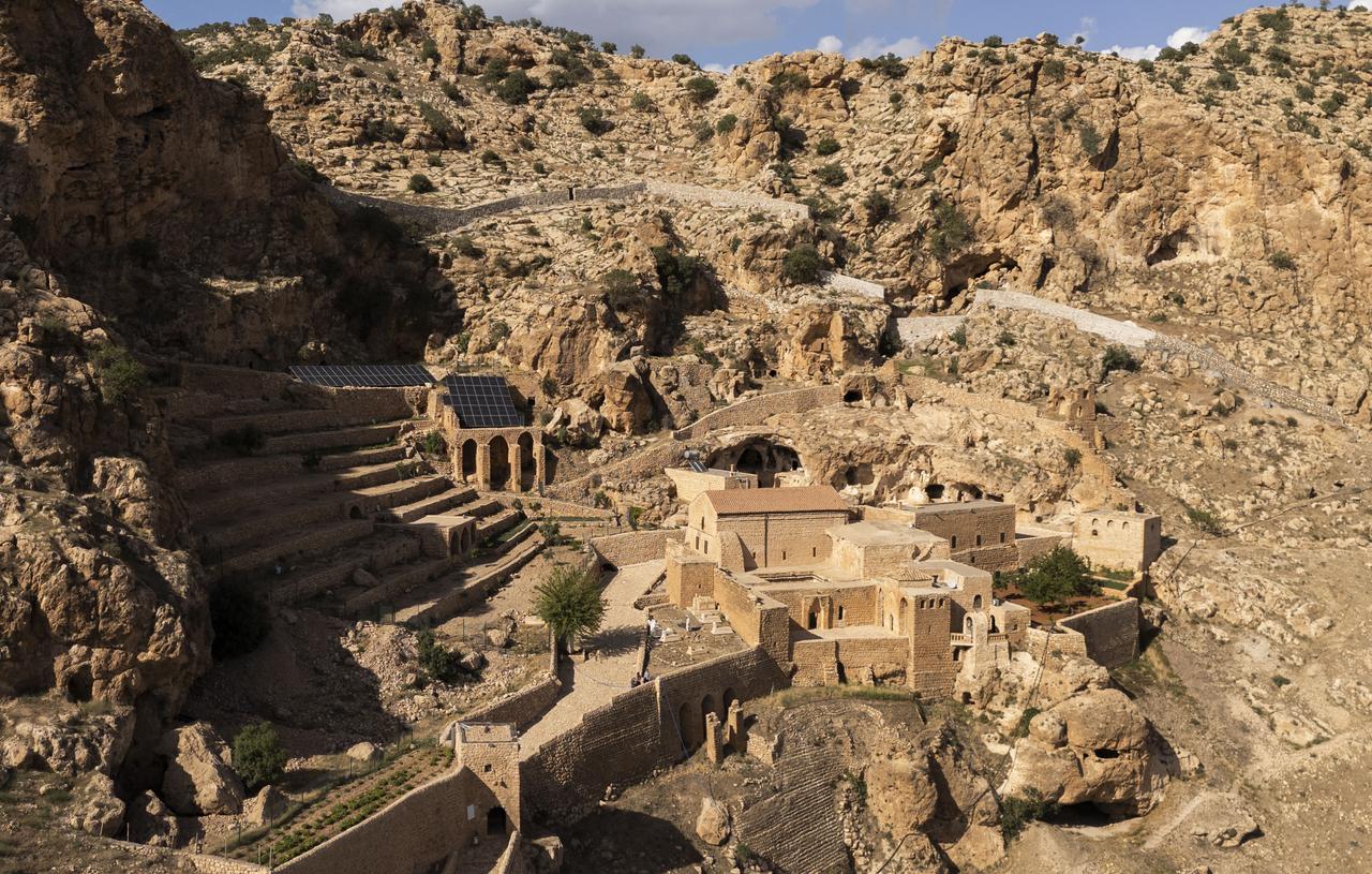A view of Monastery of Mor Augin, located on the slope of Bagok Mountain, is seen in Mardins Nusaybin district, Türkiye, May 6, 2025. (AA Photo)