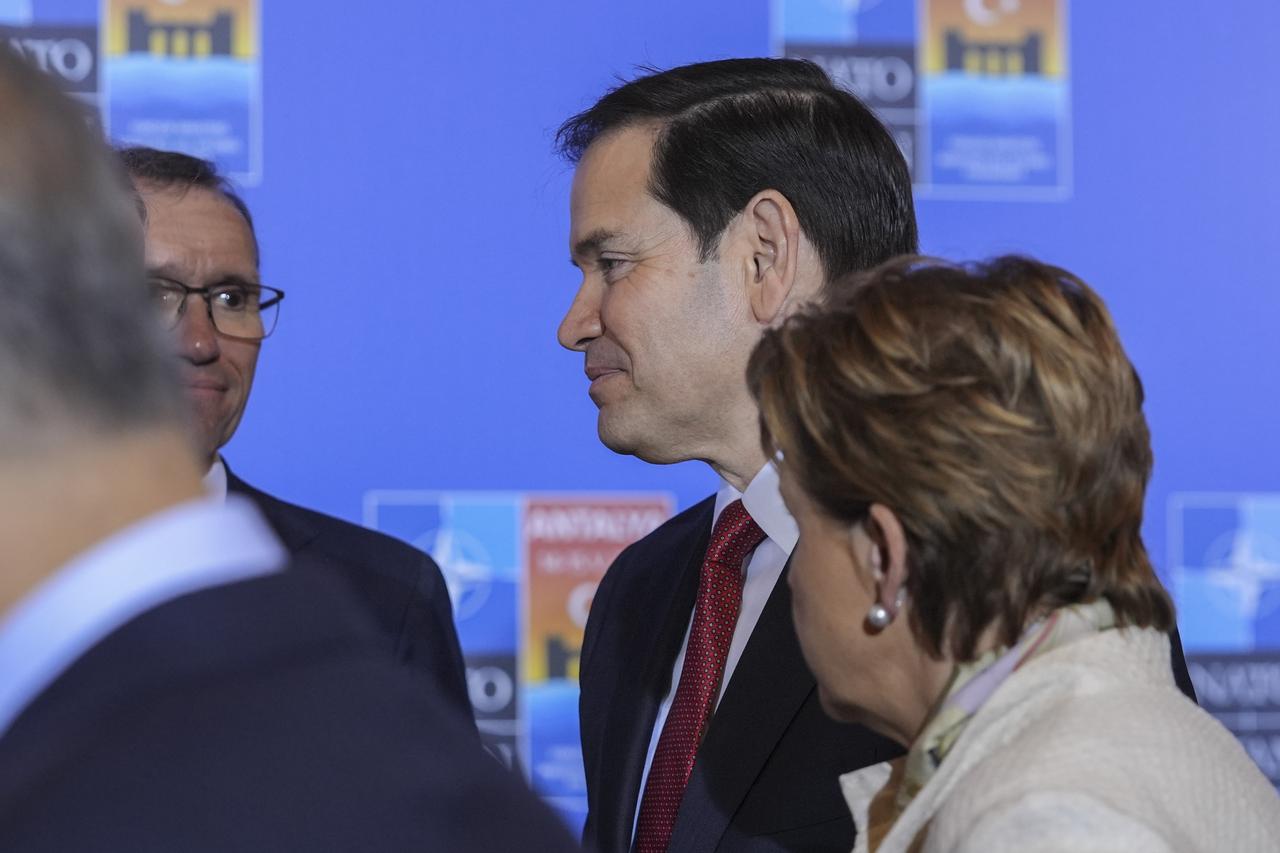ANTALYA, TURKIYE - MAY 15: US Secretary of State Marco Rubio participates in the NATO Foreign Ministers Informal Meeting held at the NEST Congress Center in Belek, Antalya, Turkiye on May 15, 2025. ( Osmancan Gürdo?an - Anadolu Agency )