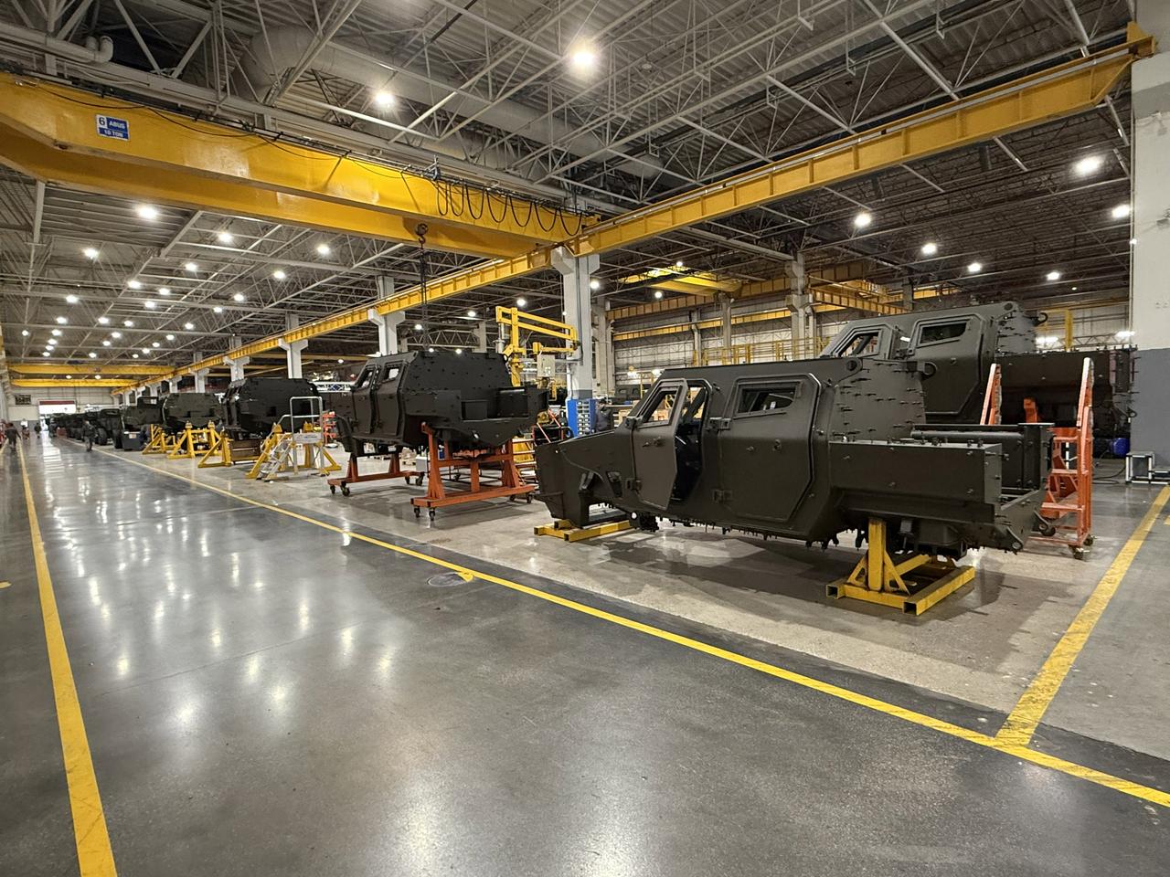 Otokar prepares the first delivery of COBRA II 4x4 vehicles as part of Türkiyes largest single-item armored land vehicle export contract, May 17, 2025. (AA Photo)