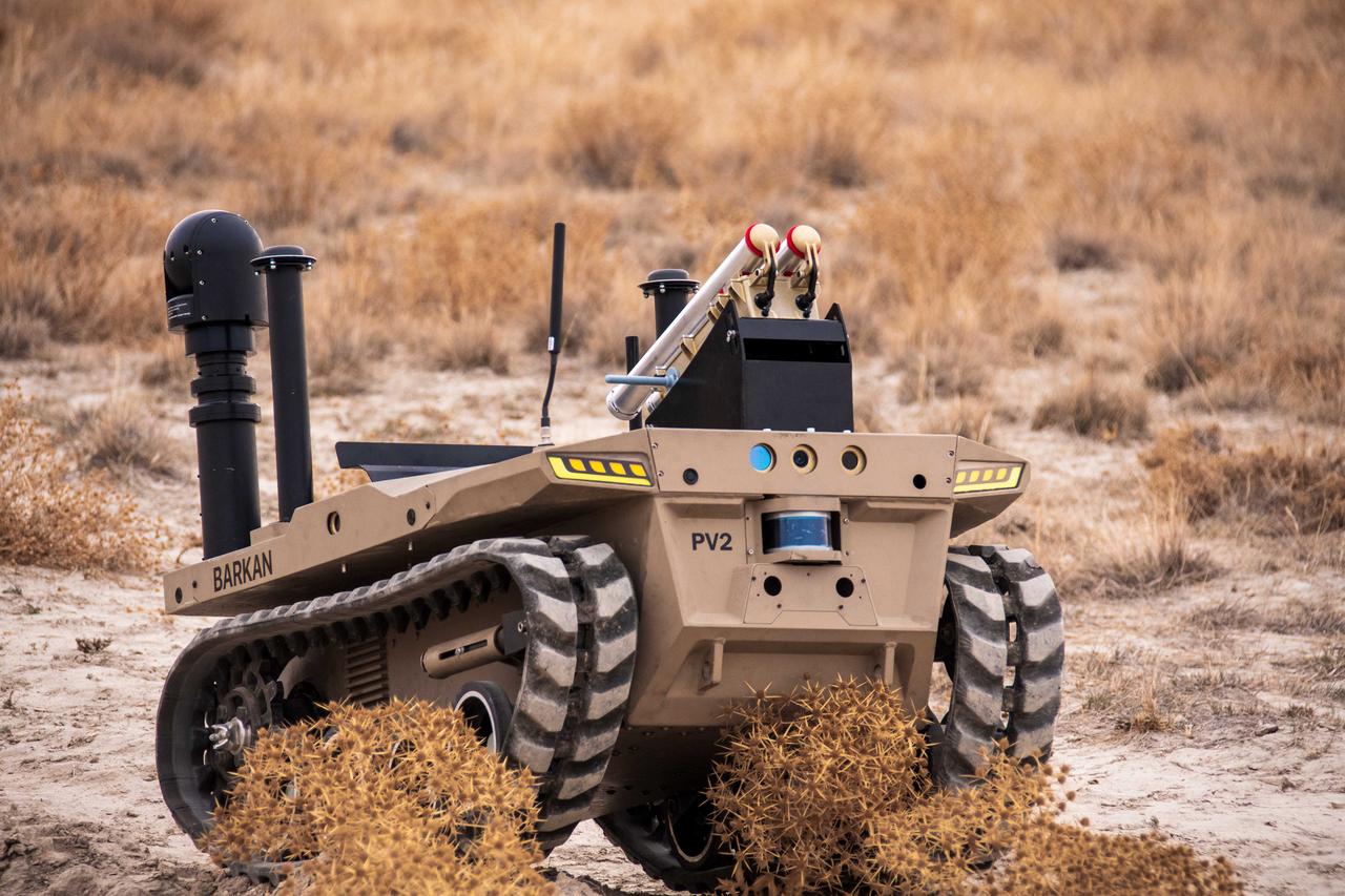 BARKAN, Havelsans medium-class first level unmanned autonomous land vehicle, which entered the inventory in 2023, will be mass-produced with the decision of the Presidency of Defense Industries (SSB) on 17 May, 2025. (AA Photo)