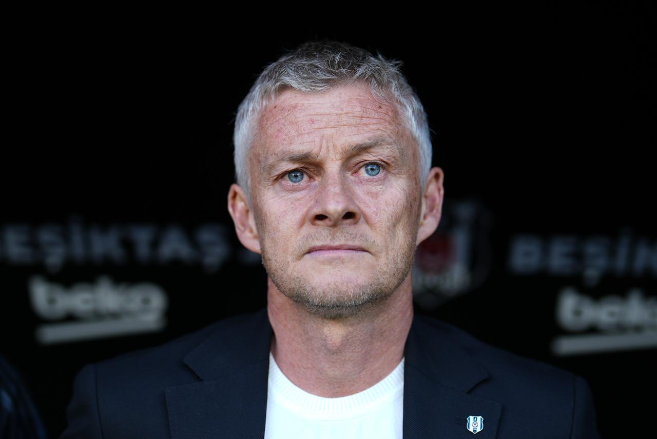 Coach Ole Gunnar Solskjaer of Besiktas gestures during Turkish Super Lig 35 football match between Besiktas and Adana Demirspor at Tupras Stadium in Istanbul, Turkiye on May 11, 2025.(AA Photo)