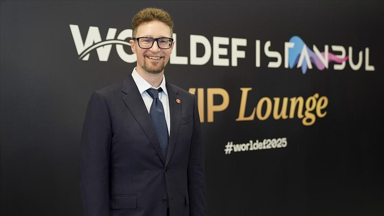 Alexander Popovskiy, General Manager of Yandex Türkiye and CEO of Yandex Search International, speaks at WORLDEF Istanbul 2025 in Türkiye, on May 17, 2025. (AA Photo)