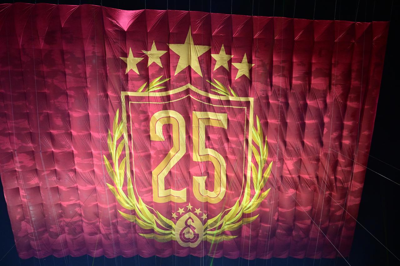 Galatasaray wins the 2024-2025 Turkish Super Lig title following their 3-0 victory over Bellona Kayserispor in week 36 at RAMS Park in Istanbul, Turkiye, on May 18, 2025. (AA Photo)