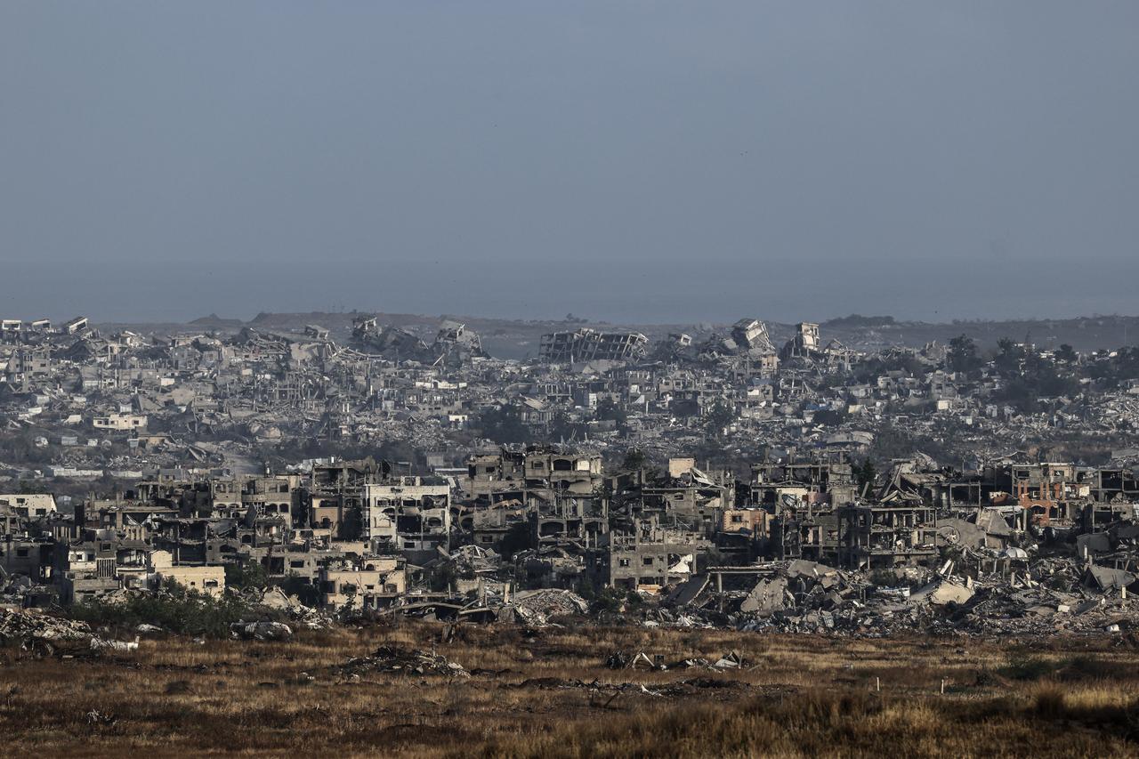 GAZA STRIP - MAY 19: A view of destruction as the Israeli attacks continue at the northern border line of the Gaza Strip on May 19, 2025. ( Tsafrir Abayovf  - Anadolu Agency )