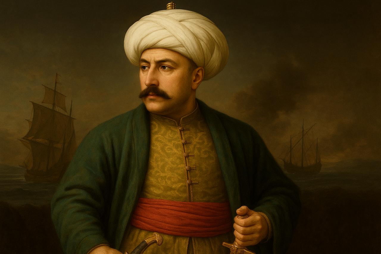 AI-generated image of Bozoklu Mustafa Pasha, May 20, 2025. (Image via Türkiye Today)
