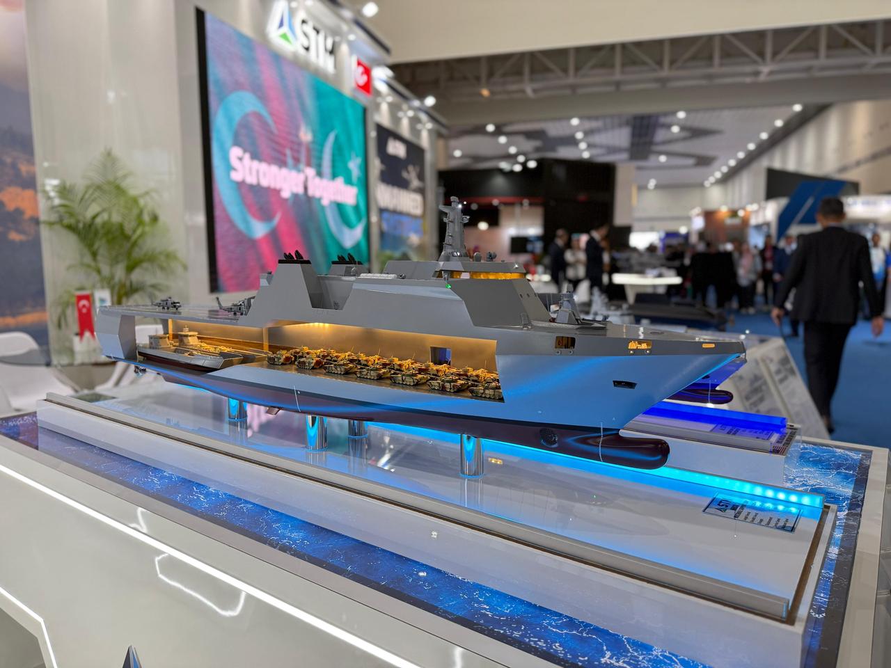 STM's Multi-Role Support Ship (MRSS) at the Langkawi International Maritime and Aerospace Exhibition (LIMA 2025) in Malaysia on 20 May, 2025. (Photo via X/@STMDefence)