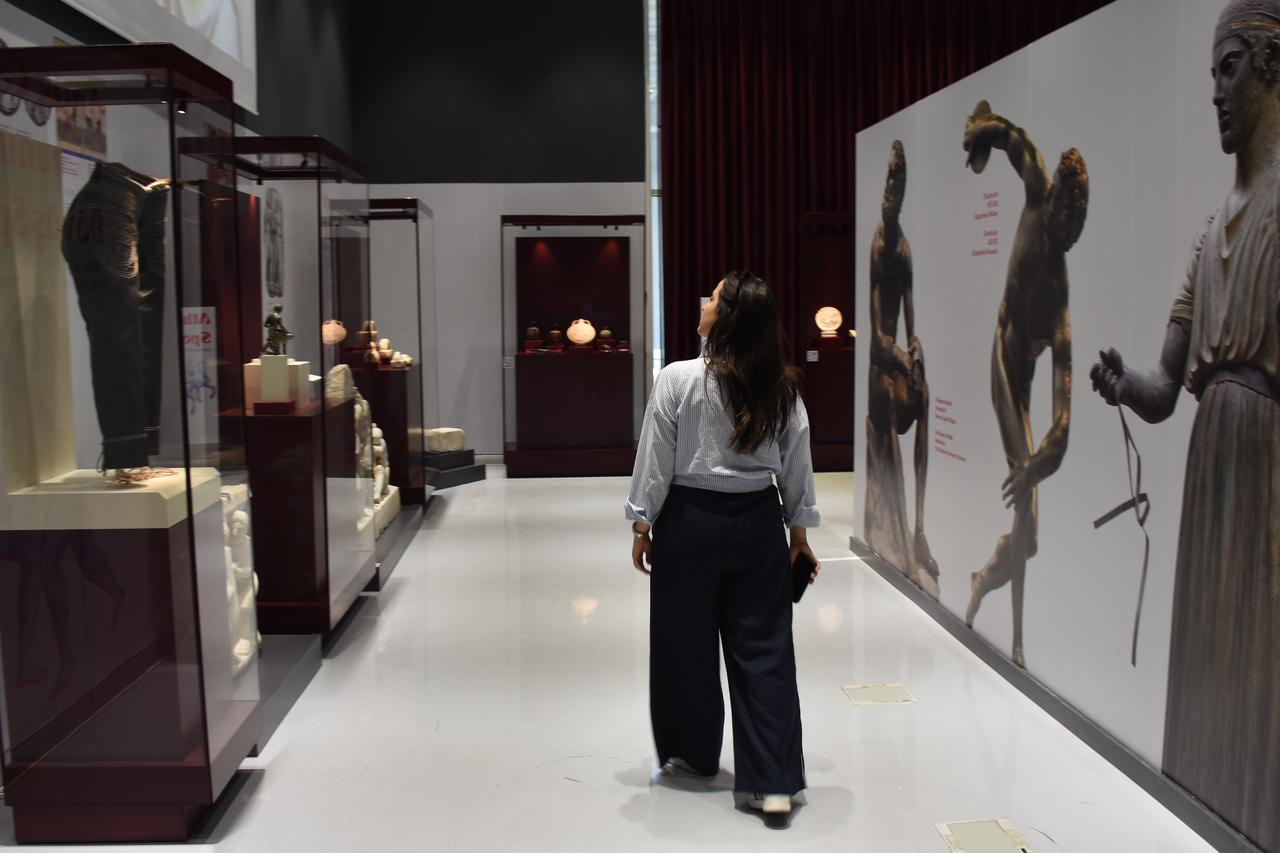 Visitors explore “The Story of Sports in Anatolia” exhibition, organized for the 102nd anniversary of the Republic, in Antalya, Türkiye, May 21, 2025. (AA Photo)