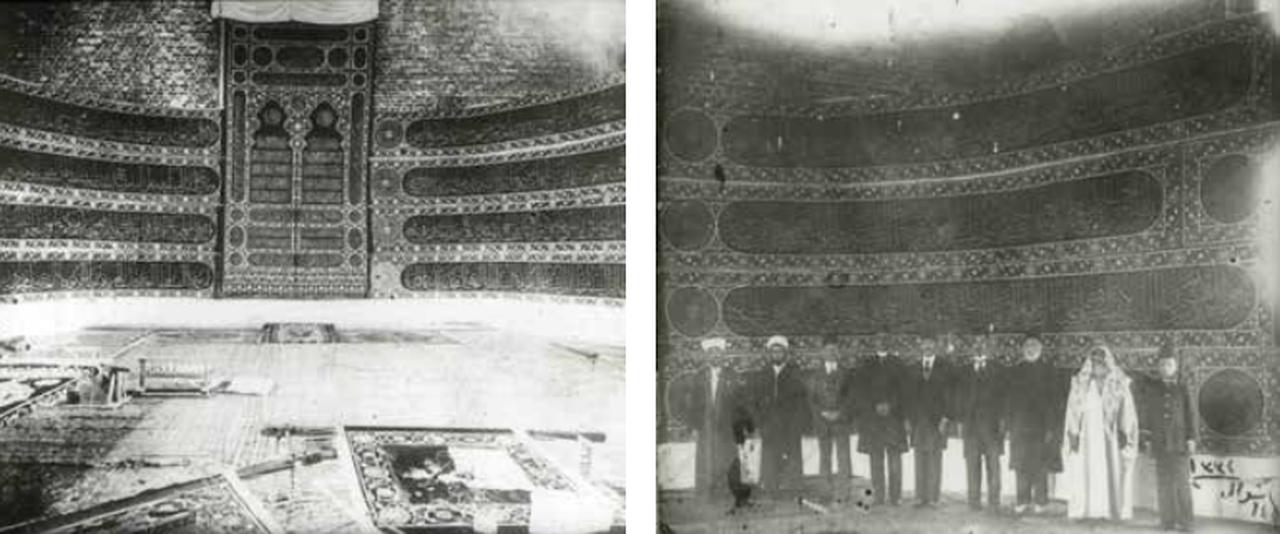 The Kaaba cover prepared by Ismail Hakki Altunbezer, photograph taken at Medresetu’l-Hattatin in Istanbul, Türkiye. (Professor Cicek Derman’s Archive)
