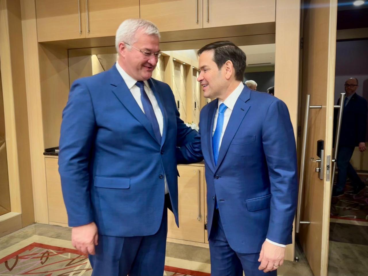 Ukrainian Minister of Foreign Affairs of Ukraine Andrii Sybiha meets US Secretary of State Marco Rubio in Antalya, Türkiye on May 15, 2025. (AA Photo)