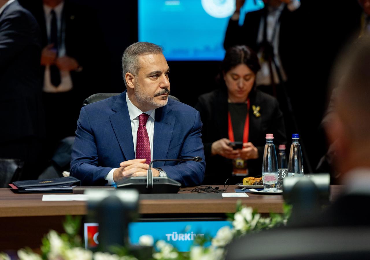 BUDAPEST, HUNGARY - MAY 21: Turkish Foreign Minister Hakan Fidan attends Informal Summit of the Organization of Turkic States Meeting of Foreign Ministers in Budapest, Hungary on May 21, 2025. ( Murat Gök - Anadolu Agency )