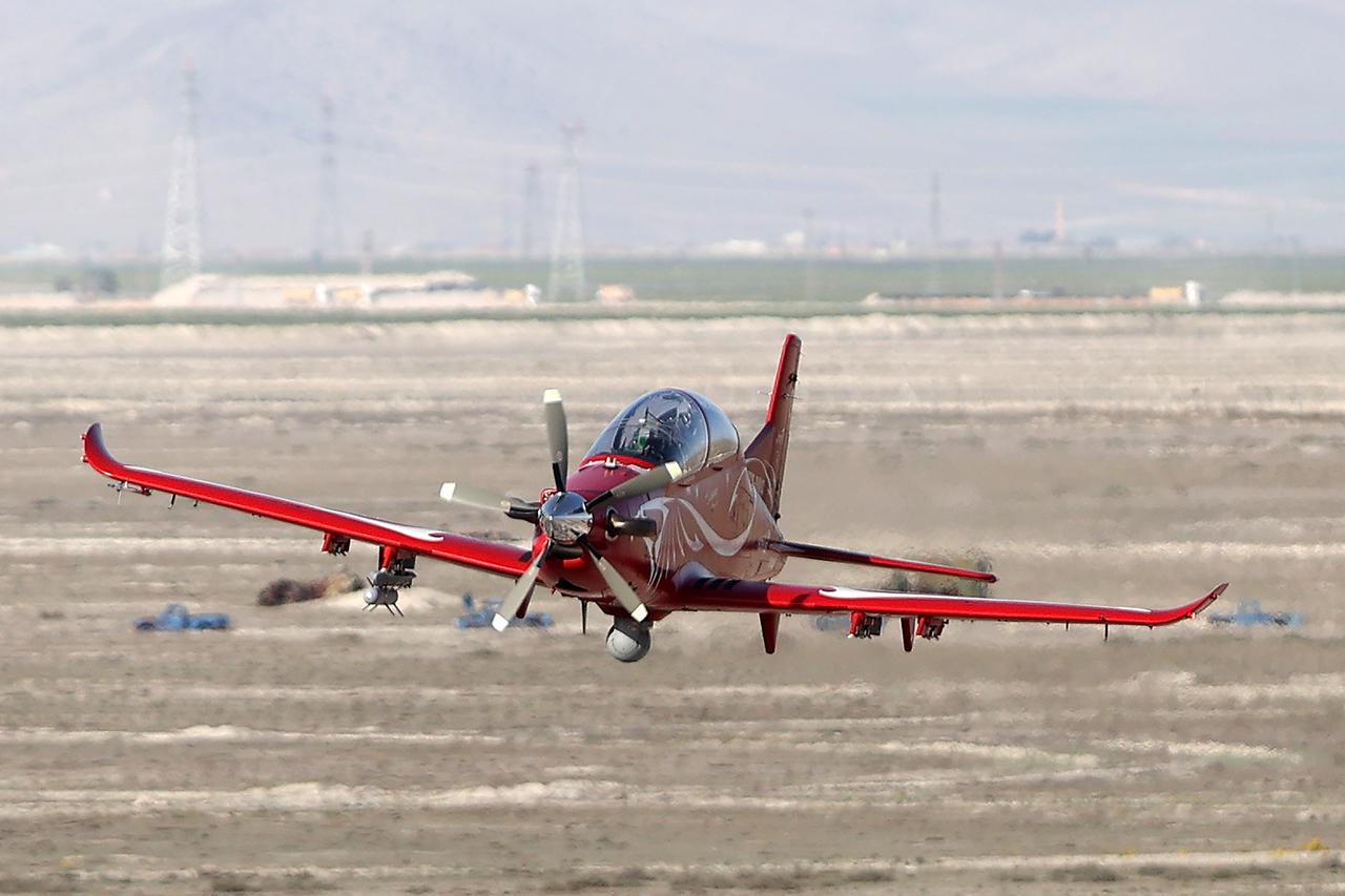 KONYA, TURKIYE - MAY 22: Helicopters and planes perform during the International Anatolian Phoenix Exercise 2025 at the 3rd Main Jet Base Command in Konya, Turkiye on May 22, 2025. ( Serhat Çetinkaya - Anadolu Agency )