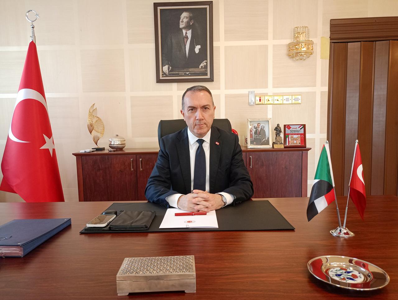 Turkish Ambassador to Khartoum Fatih Yildiz evaluated Türkiye-Africa and Türkiye-Sudan relations with AA correspondent on the occasion of Africa Day on May 25. (AA Photo)