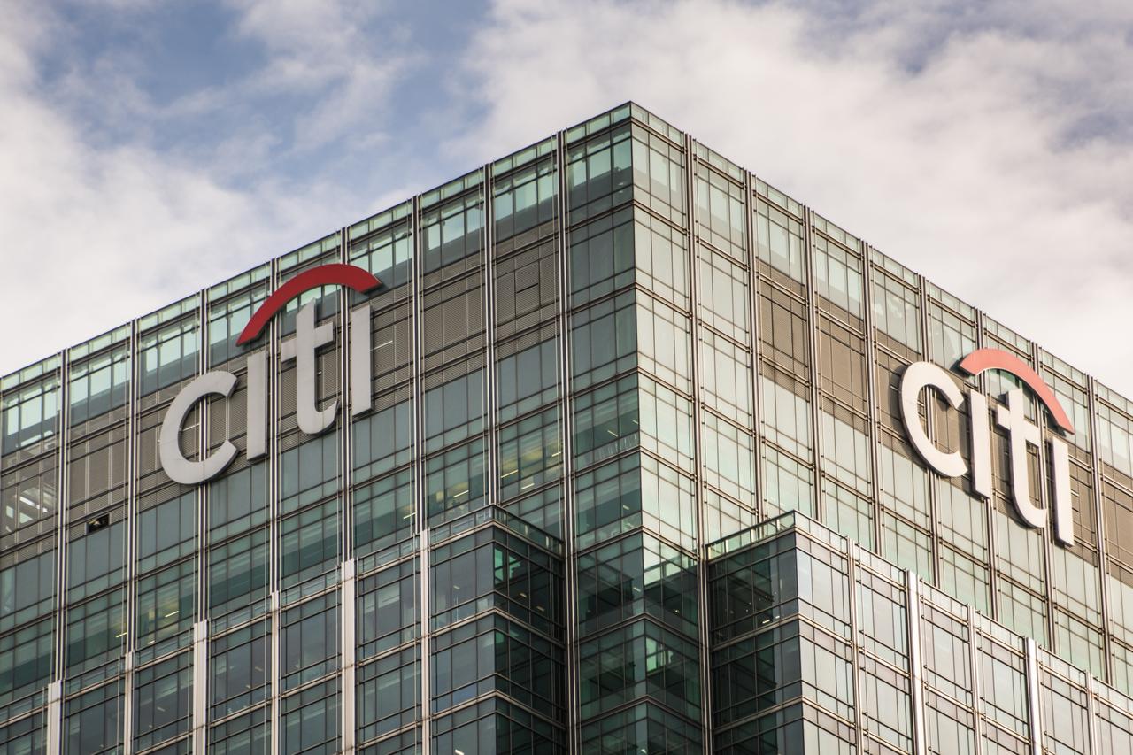Citigroup headquarters building in Canary Wharf, London, UK, on October 6, 2018. (Adobe Stock Photo)
