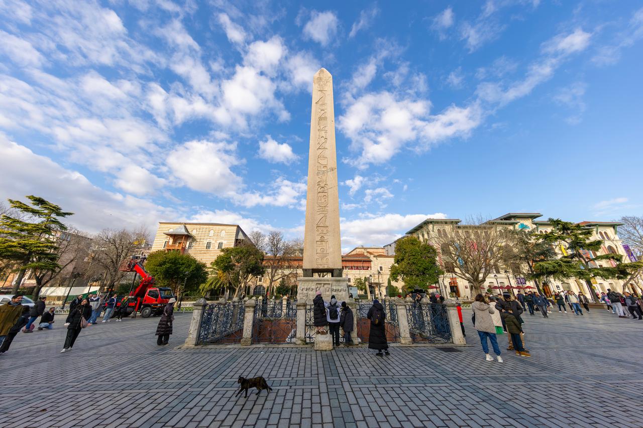 Obelisk of Theodosius in the center of Sultanahmet Square, Istanbul, Türkiye. (Adobe Stock Photo)