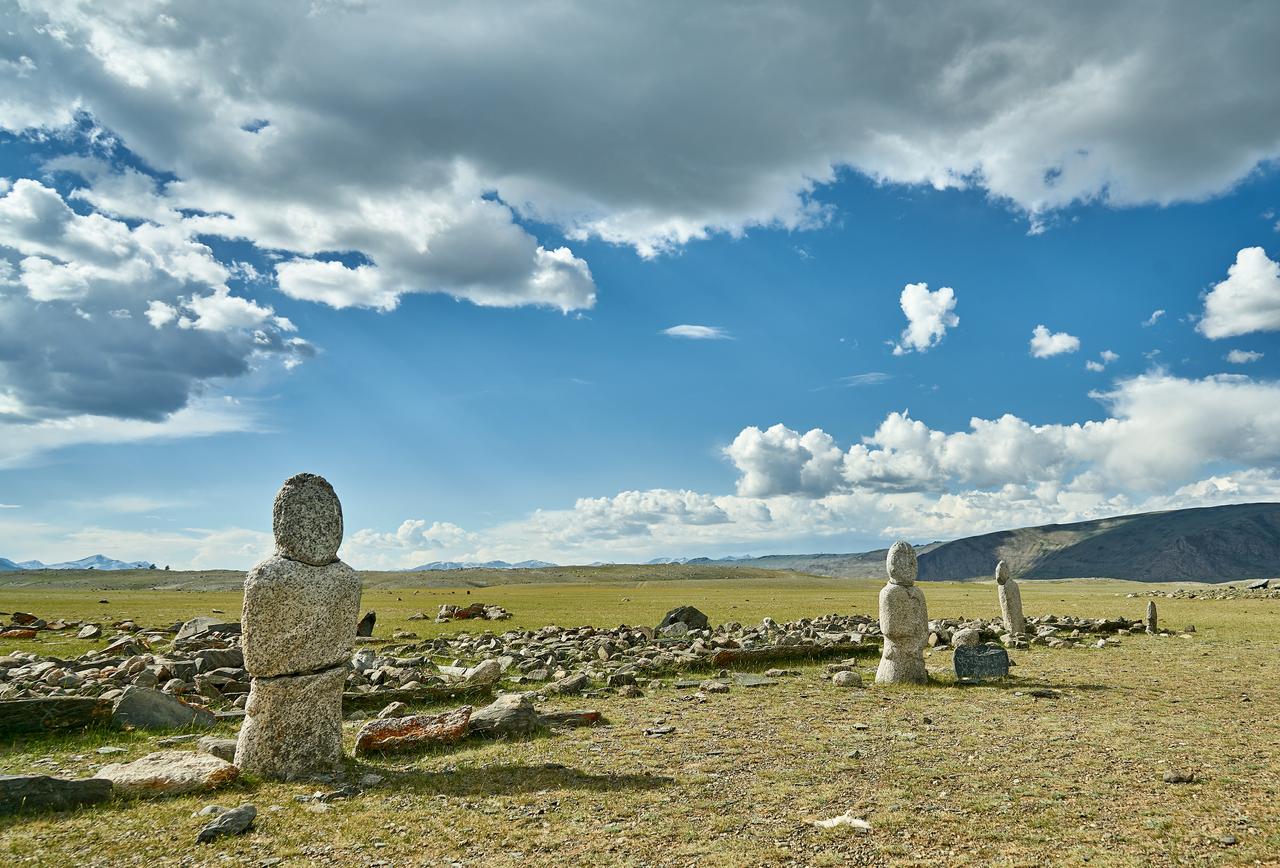 Ancient balbals in Bayan-Olgii, Mongolia. (Adobe Stock Photo)