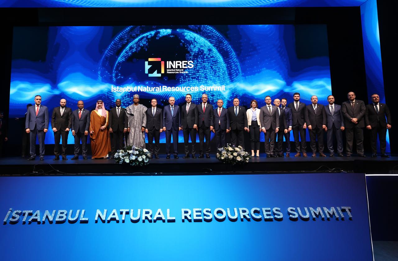 Turkish President Recep Tayyip Erdogan attends the Istanbul Natural Resources Summit in Istanbul, Türkiye on May 2, 2025. (Turkish Presidency/ Murat Cetinmuhurdar / Handout)