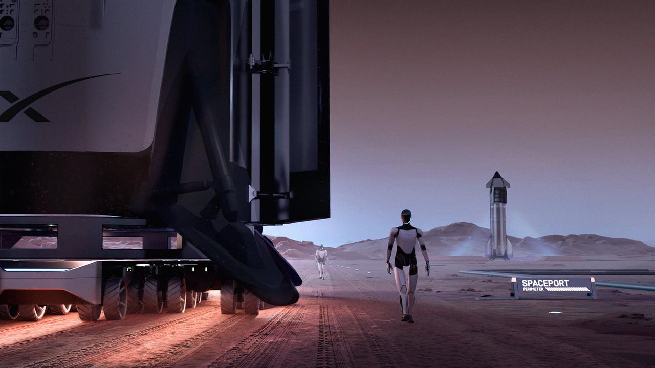 Conceptual renderings showcasing SpaceX CEO Elon Musk's long-held vision for a self-sustaining human settlement on Mars, May 30, 2025. (Photo via SpaceX)
